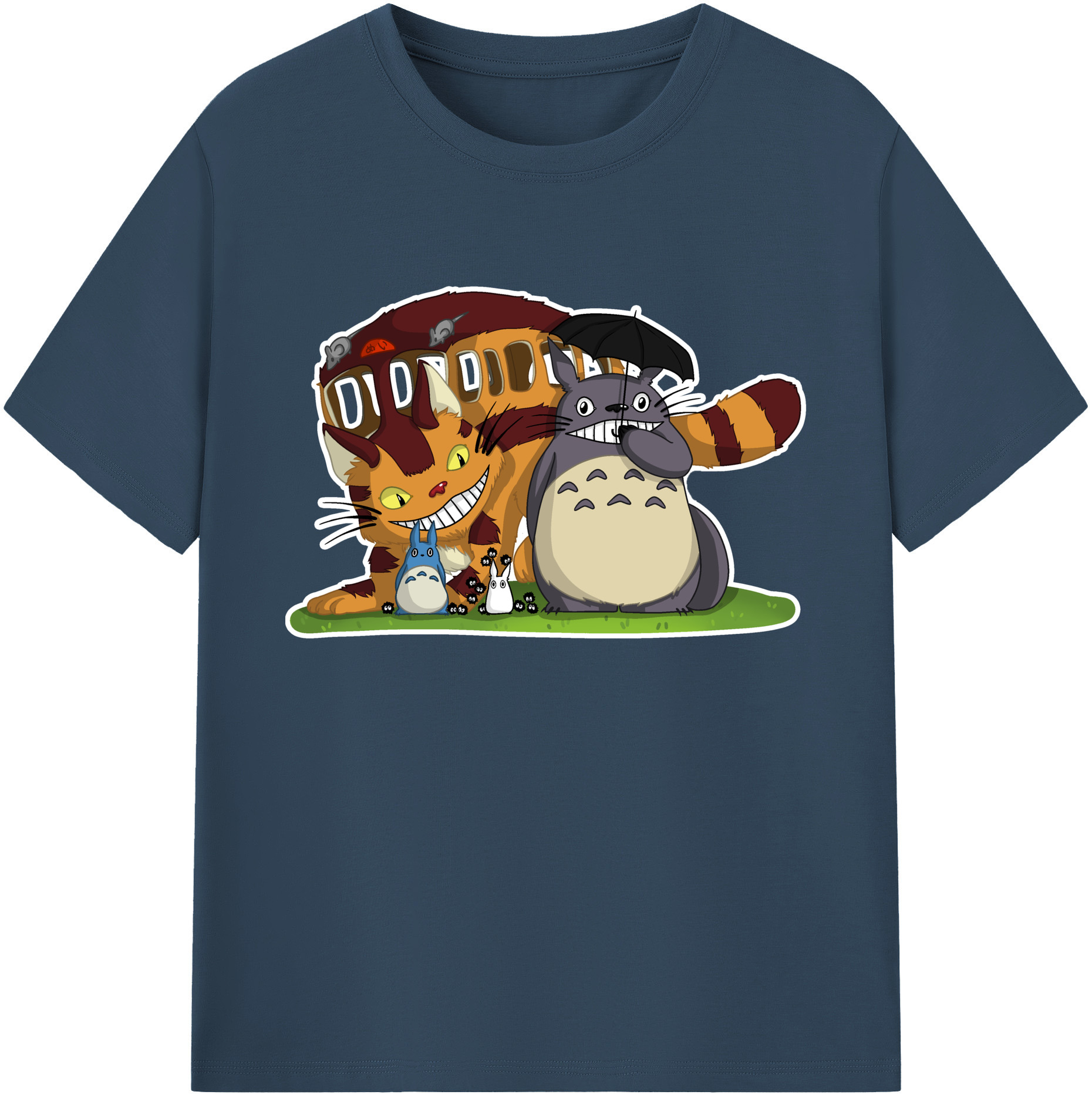 （画像用） となりのトトロ 草壁メイ 草壁サツキ My Neighbor Totoro Satsuki Kusakabe Mei Kusakabe 綿100％ メンズ半袖Tシャツ｜肌触りやわらか＆通気性