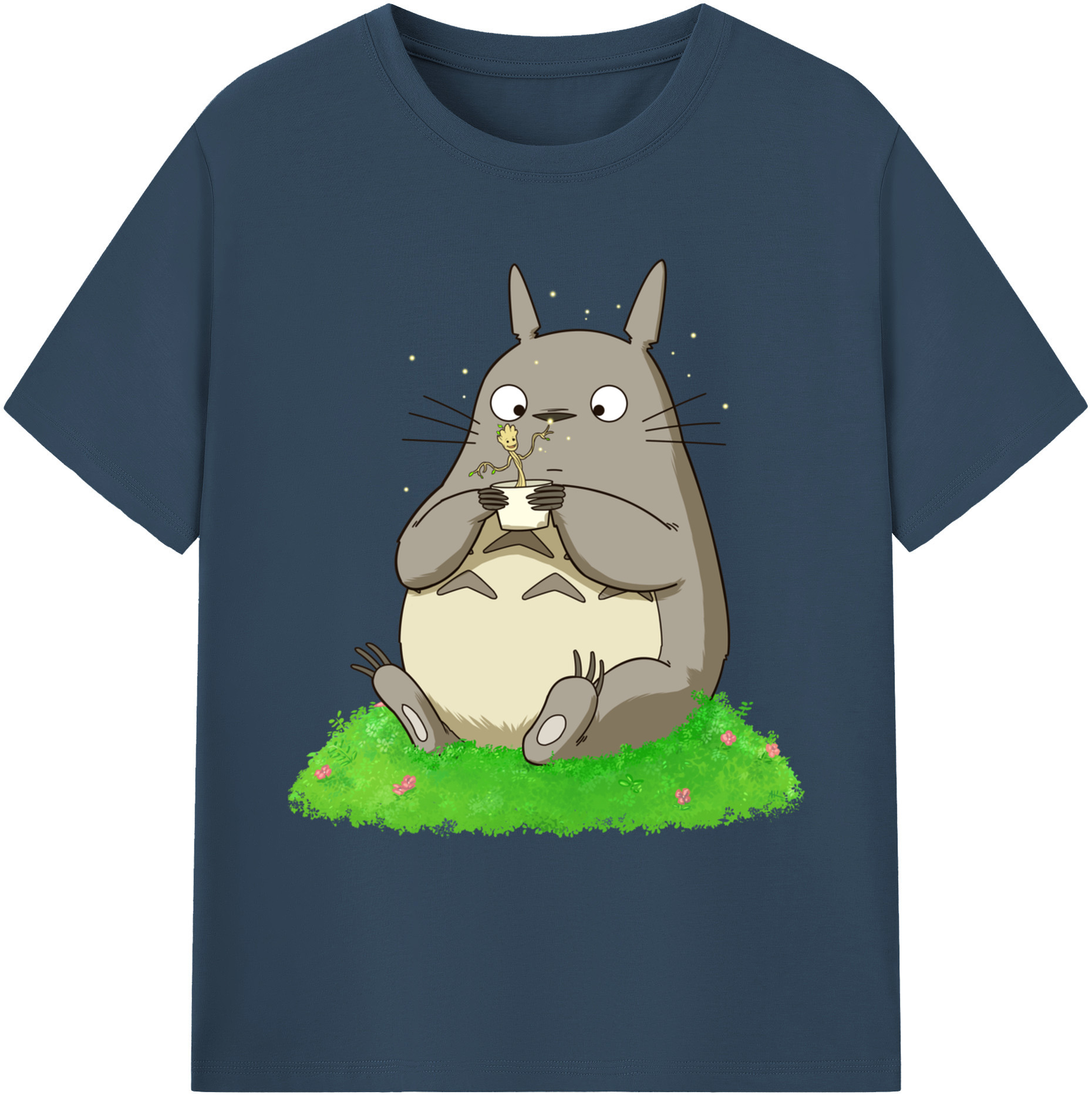 （画像用） となりのトトロ 草壁メイ 草壁サツキ My Neighbor Totoro Satsuki Kusakabe Mei Kusakabe 綿100％ メンズ半袖Tシャツ｜肌触りやわらか＆通気性