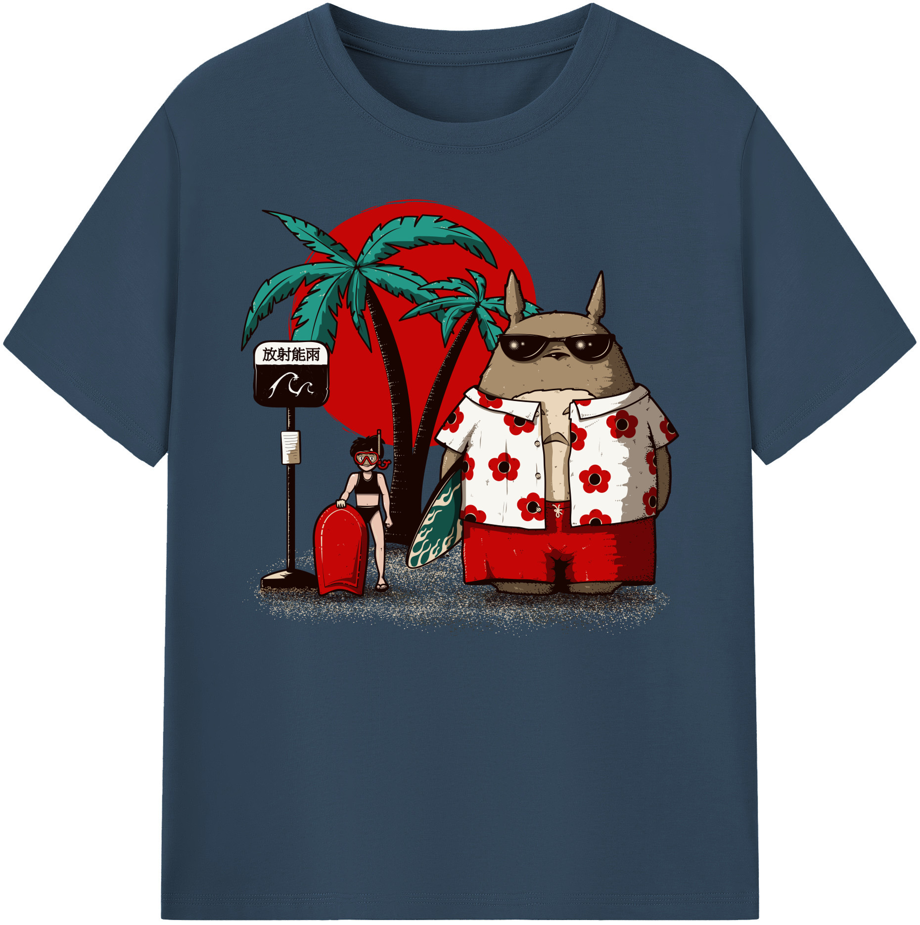 （画像用） となりのトトロ 草壁メイ 草壁サツキ My Neighbor Totoro Satsuki Kusakabe Mei Kusakabe 綿100％ メンズ半袖Tシャツ｜肌触りやわらか＆通気性