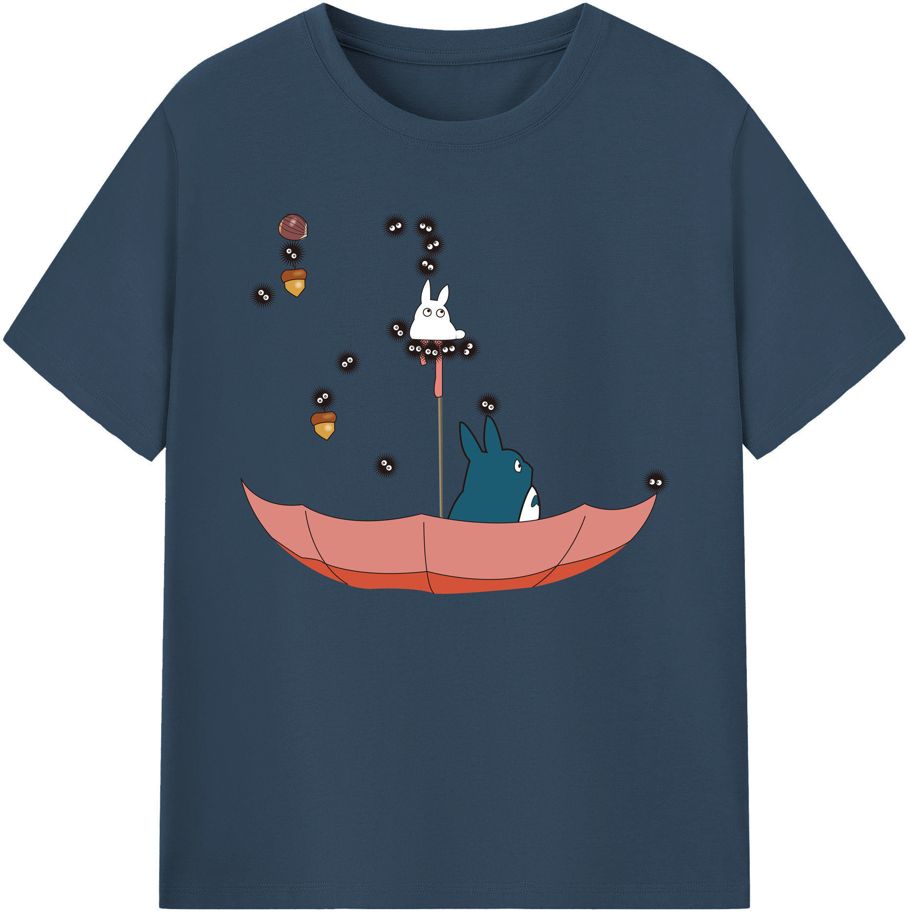 （画像用） となりのトトロ 草壁メイ 草壁サツキ My Neighbor Totoro Satsuki Kusakabe Mei Kusakabe 綿100％ メンズ半袖Tシャツ｜肌触りやわらか＆通気性