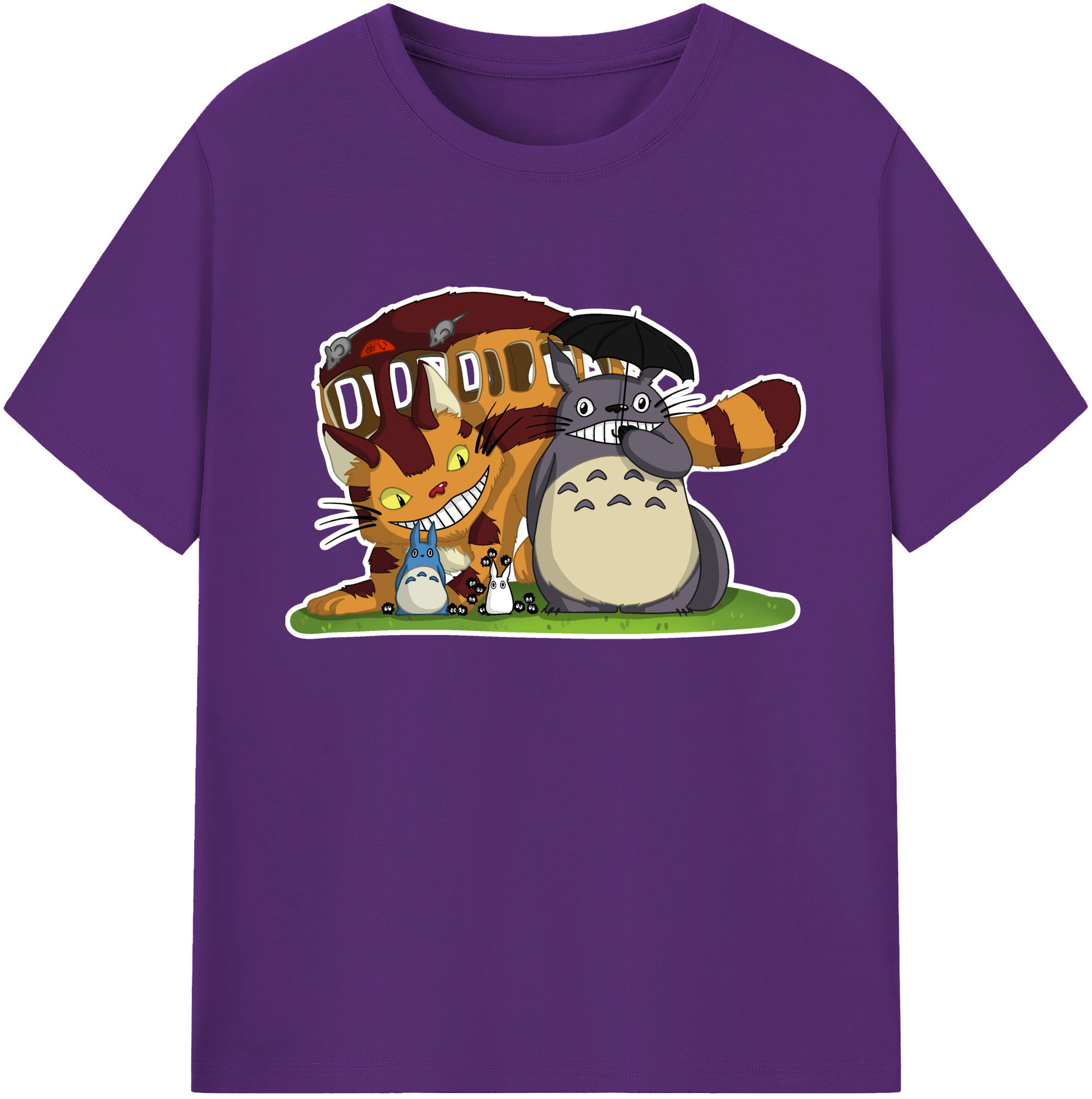 （画像用） となりのトトロ 草壁メイ 草壁サツキ My Neighbor Totoro Satsuki Kusakabe Mei Kusakabe 綿100％ メンズ半袖Tシャツ｜肌触りやわらか＆通気性