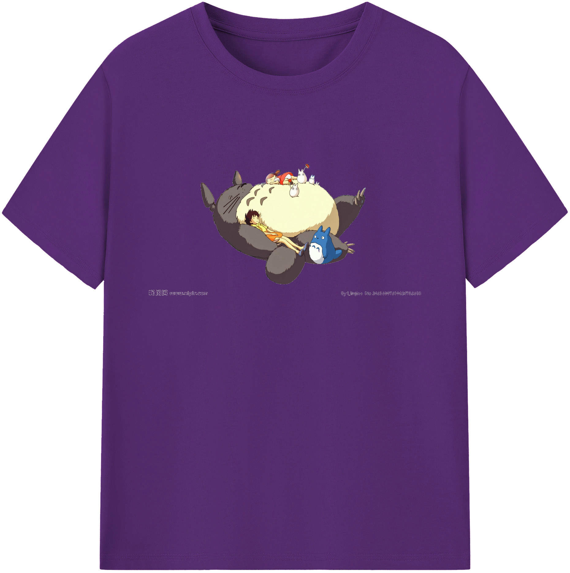 （画像用） となりのトトロ 草壁メイ 草壁サツキ My Neighbor Totoro Satsuki Kusakabe Mei Kusakabe 綿100％ メンズ半袖Tシャツ｜肌触りやわらか＆通気性
