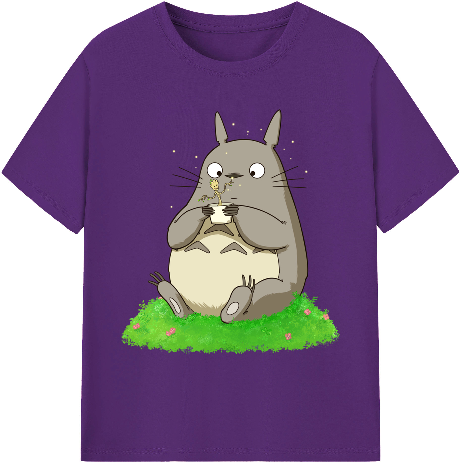 （画像用） となりのトトロ 草壁メイ 草壁サツキ My Neighbor Totoro Satsuki Kusakabe Mei Kusakabe 綿100％ メンズ半袖Tシャツ｜肌触りやわらか＆通気性