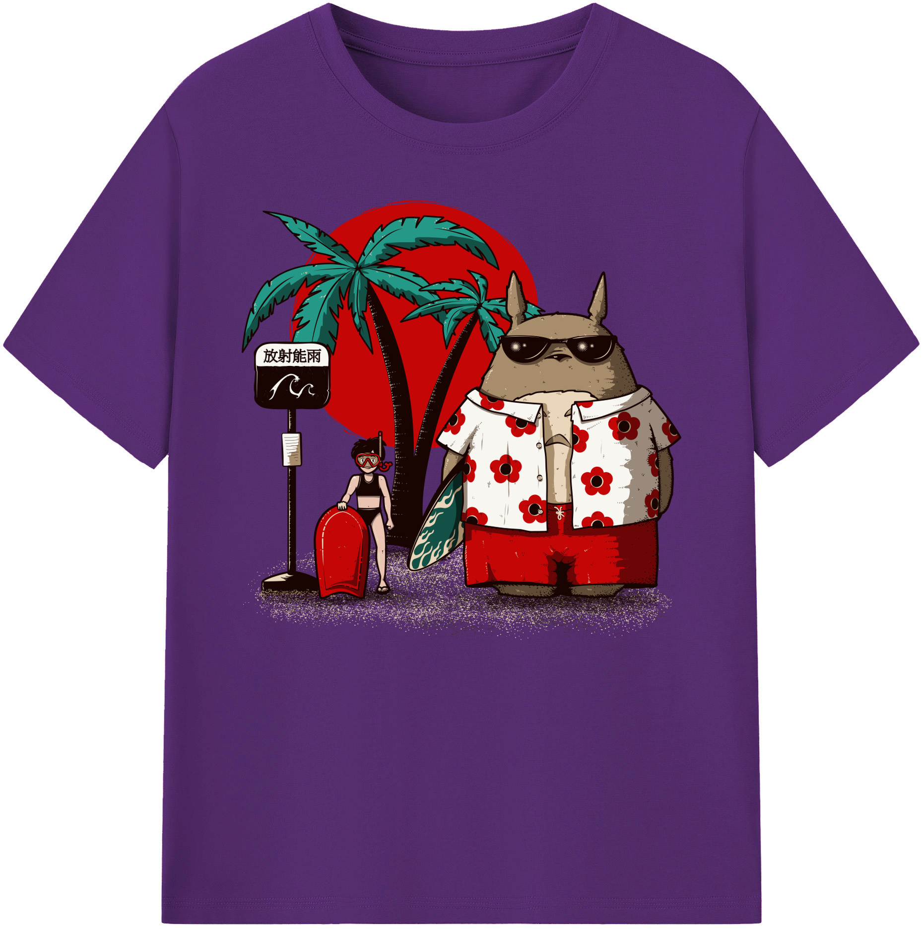 （画像用） となりのトトロ 草壁メイ 草壁サツキ My Neighbor Totoro Satsuki Kusakabe Mei Kusakabe 綿100％ メンズ半袖Tシャツ｜肌触りやわらか＆通気性