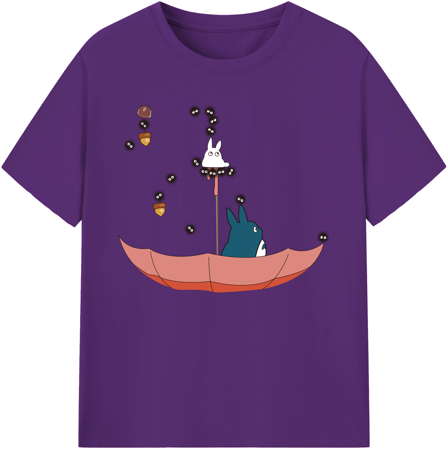 （画像用） となりのトトロ 草壁メイ 草壁サツキ My Neighbor Totoro Satsuki Kusakabe Mei Kusakabe 綿100％ メンズ半袖Tシャツ｜肌触りやわらか＆通気性
