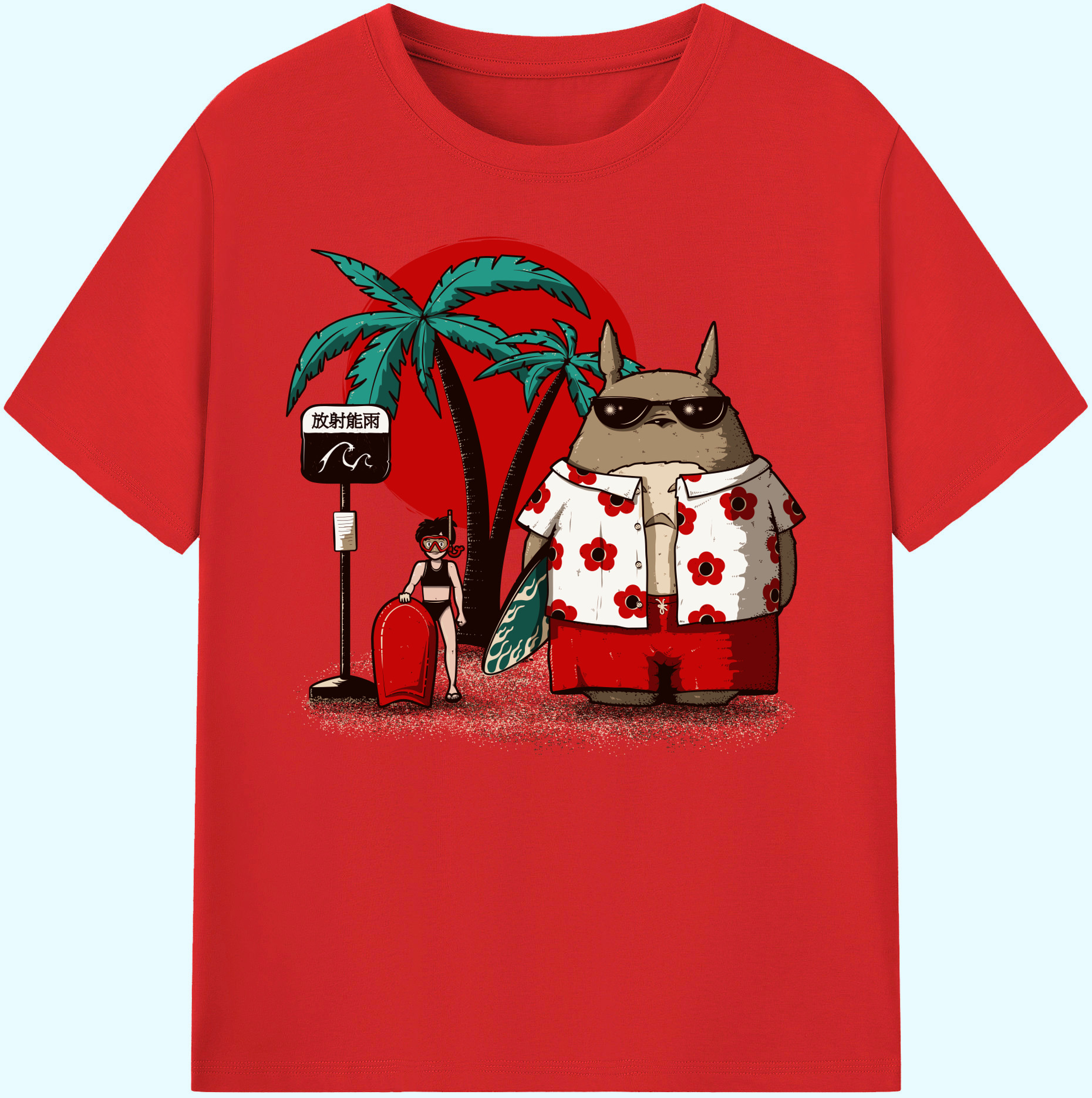 （画像用） となりのトトロ 草壁メイ 草壁サツキ My Neighbor Totoro Satsuki Kusakabe Mei Kusakabe 綿100％ メンズ半袖Tシャツ｜肌触りやわらか＆通気性