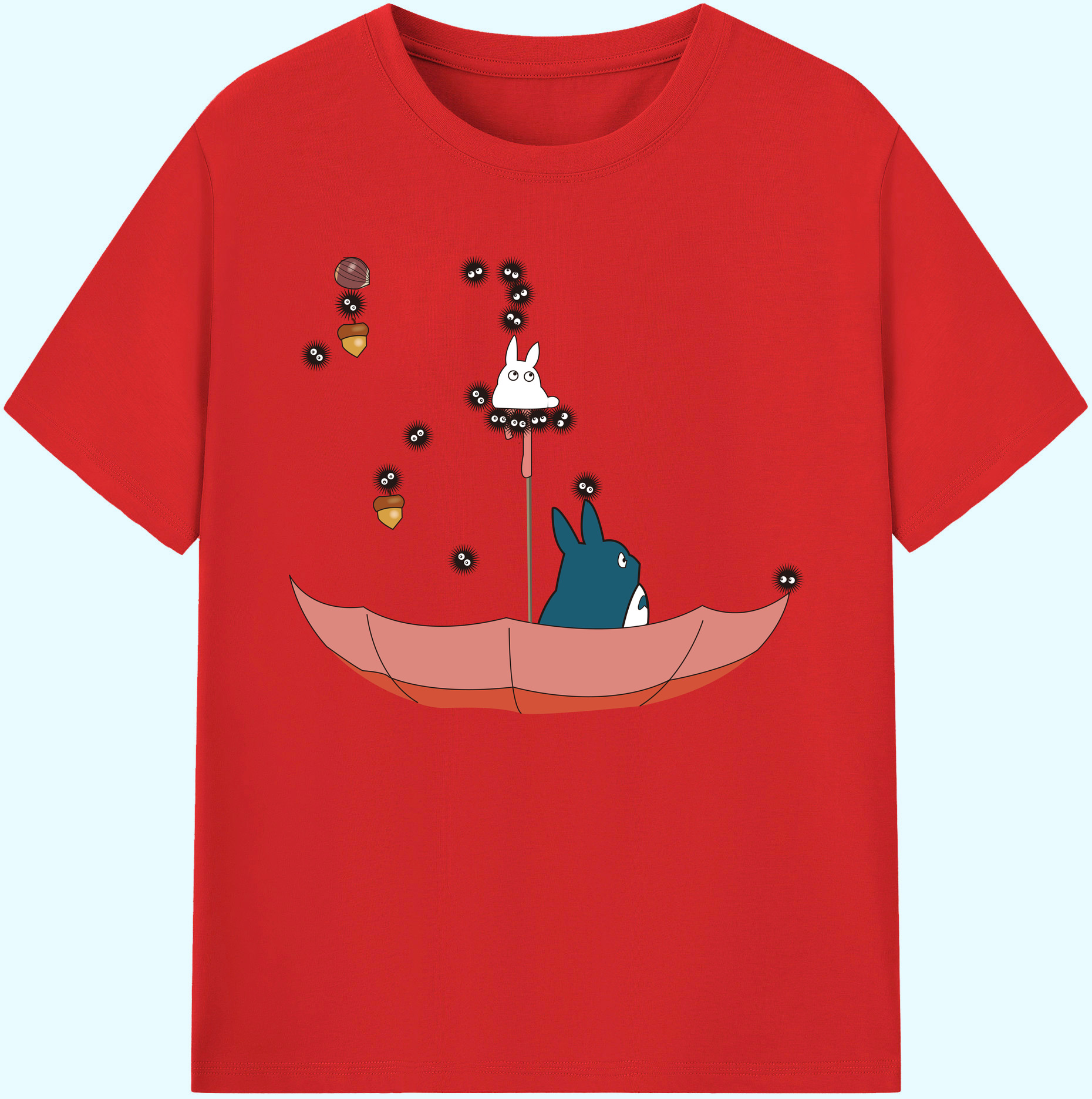 （画像用） となりのトトロ 草壁メイ 草壁サツキ My Neighbor Totoro Satsuki Kusakabe Mei Kusakabe 綿100％ メンズ半袖Tシャツ｜肌触りやわらか＆通気性