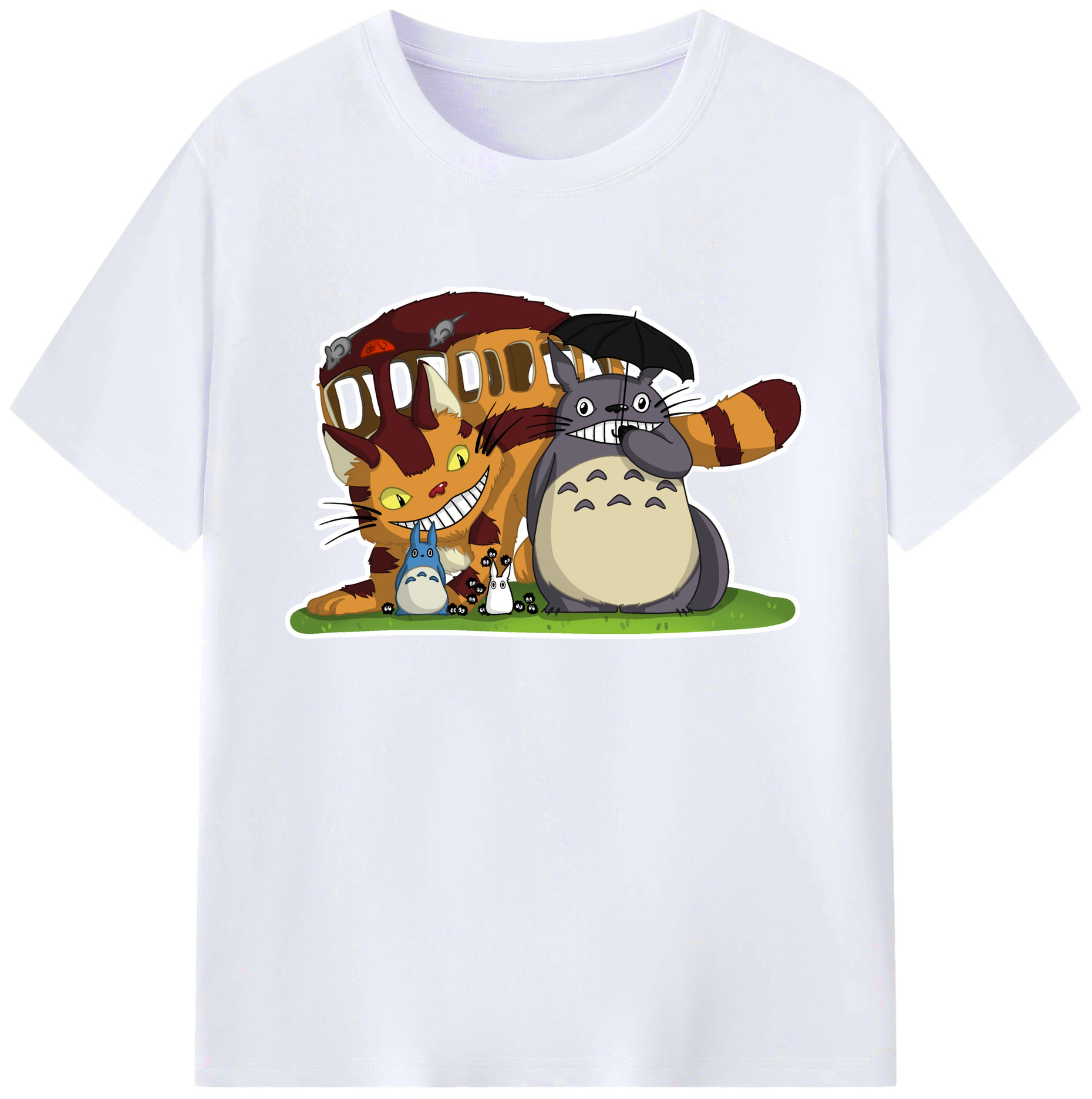 （画像用） となりのトトロ 草壁メイ 草壁サツキ My Neighbor Totoro Satsuki Kusakabe Mei Kusakabe 綿100％ メンズ半袖Tシャツ｜肌触りやわらか＆通気性