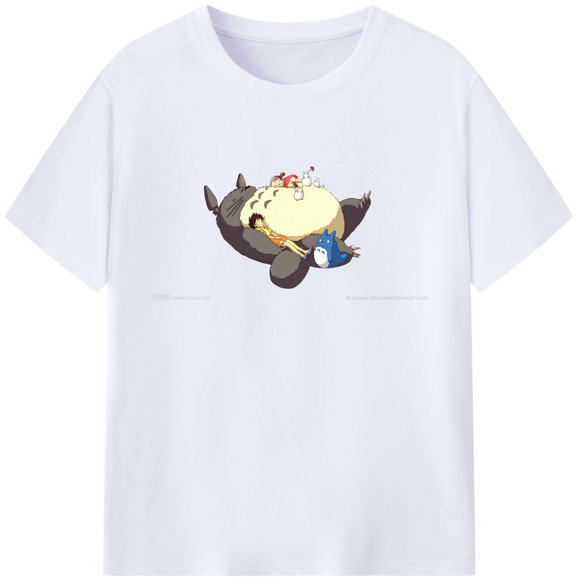 （画像用） となりのトトロ 草壁メイ 草壁サツキ My Neighbor Totoro Satsuki Kusakabe Mei Kusakabe 綿100％ メンズ半袖Tシャツ｜肌触りやわらか＆通気性