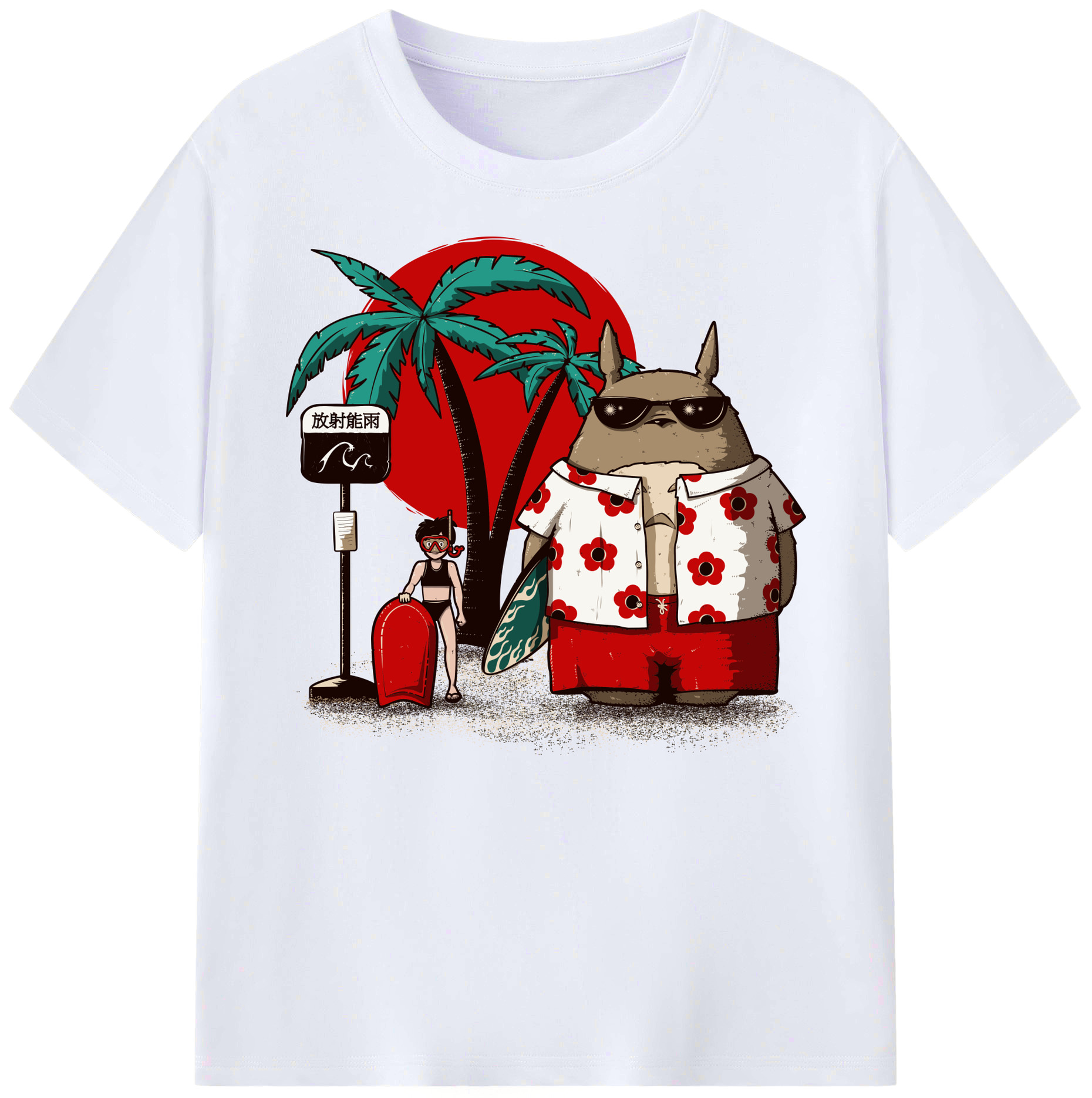 （画像用） となりのトトロ 草壁メイ 草壁サツキ My Neighbor Totoro Satsuki Kusakabe Mei Kusakabe 綿100％ メンズ半袖Tシャツ｜肌触りやわらか＆通気性