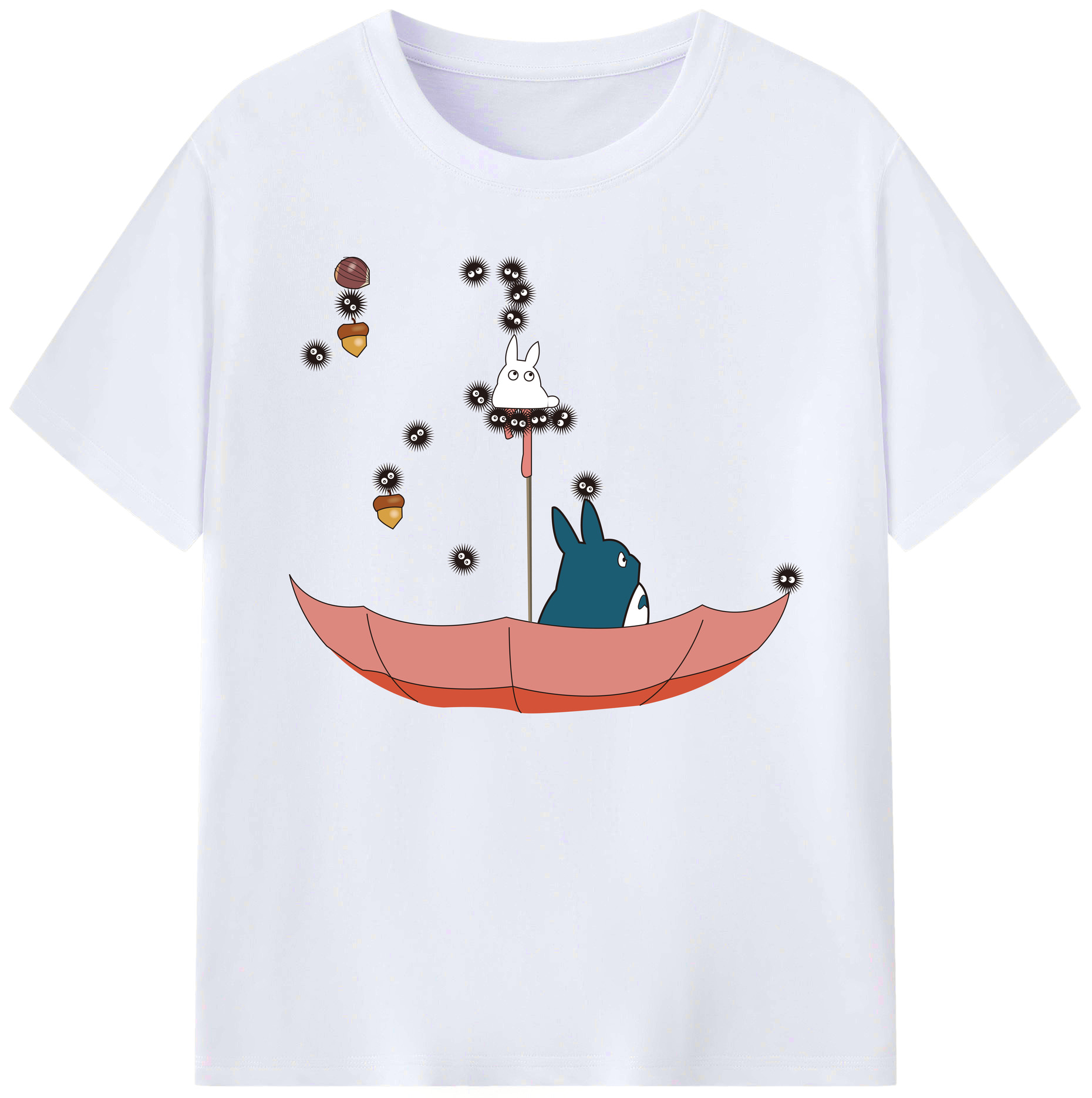 （画像用） となりのトトロ 草壁メイ 草壁サツキ My Neighbor Totoro Satsuki Kusakabe Mei Kusakabe 綿100％ メンズ半袖Tシャツ｜肌触りやわらか＆通気性