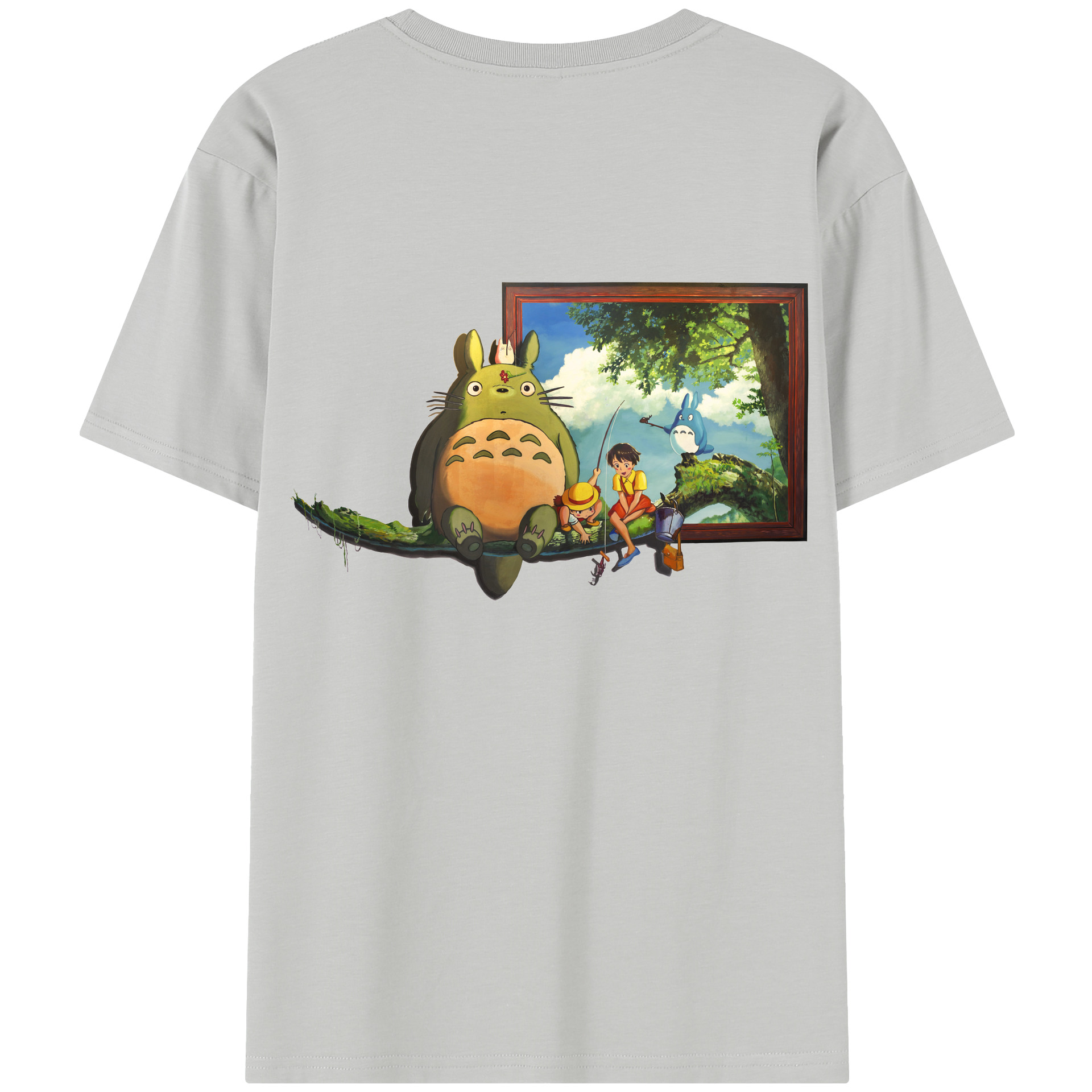 （画像用） となりのトトロ 草壁メイ 草壁サツキ My Neighbor Totoro Satsuki Kusakabe Mei Kusakabe レディース半袖Tシャツ(バックプリント)