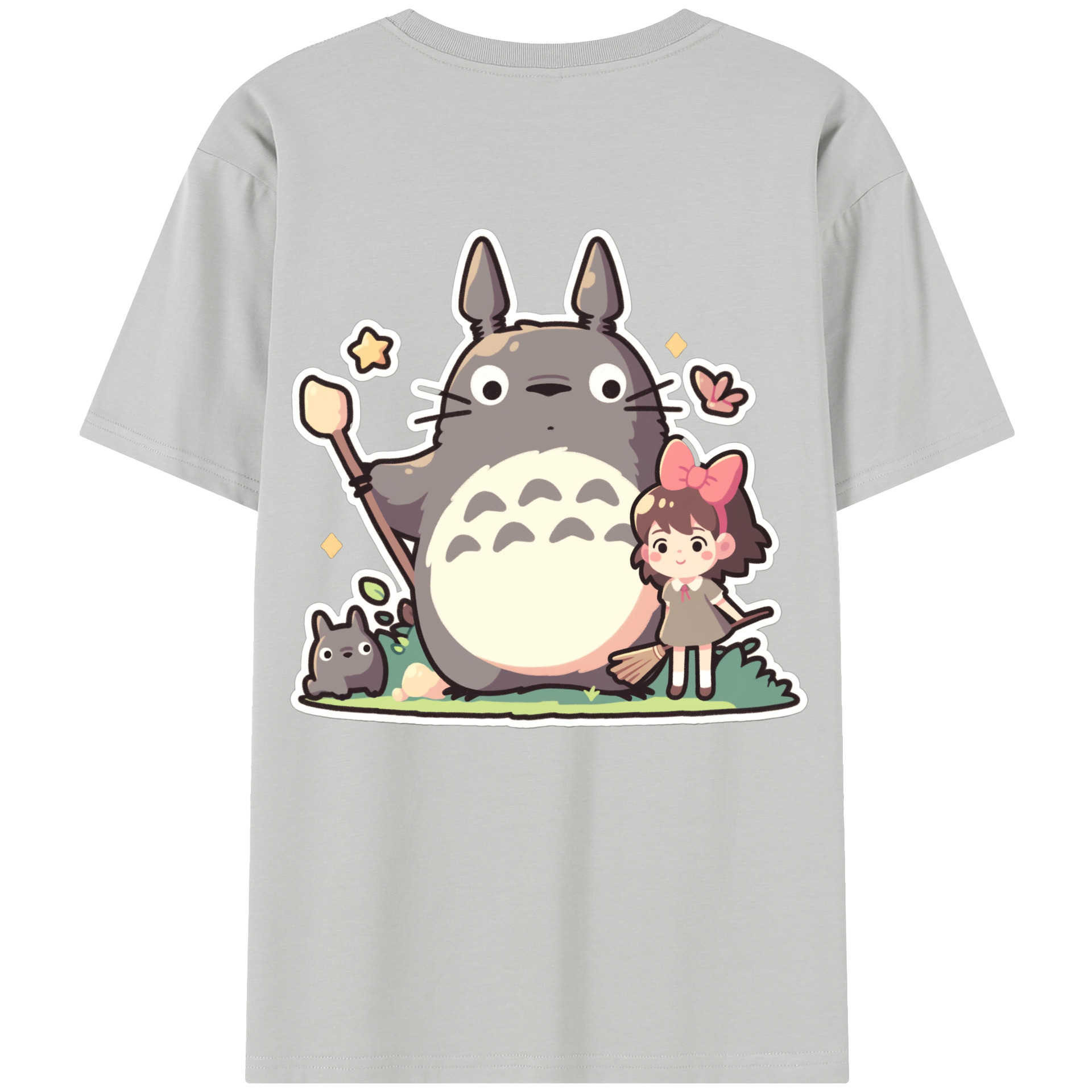 （画像用） となりのトトロ 草壁メイ 草壁サツキ My Neighbor Totoro Satsuki Kusakabe Mei Kusakabe レディース半袖Tシャツ(バックプリント)