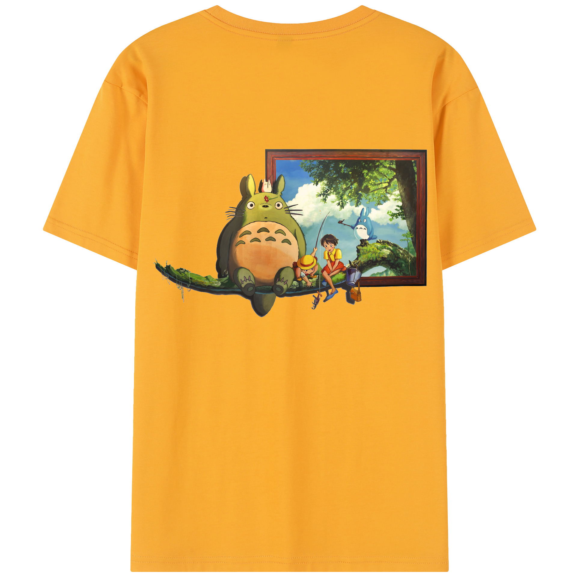 （画像用） となりのトトロ 草壁メイ 草壁サツキ My Neighbor Totoro Satsuki Kusakabe Mei Kusakabe レディース半袖Tシャツ(バックプリント)
