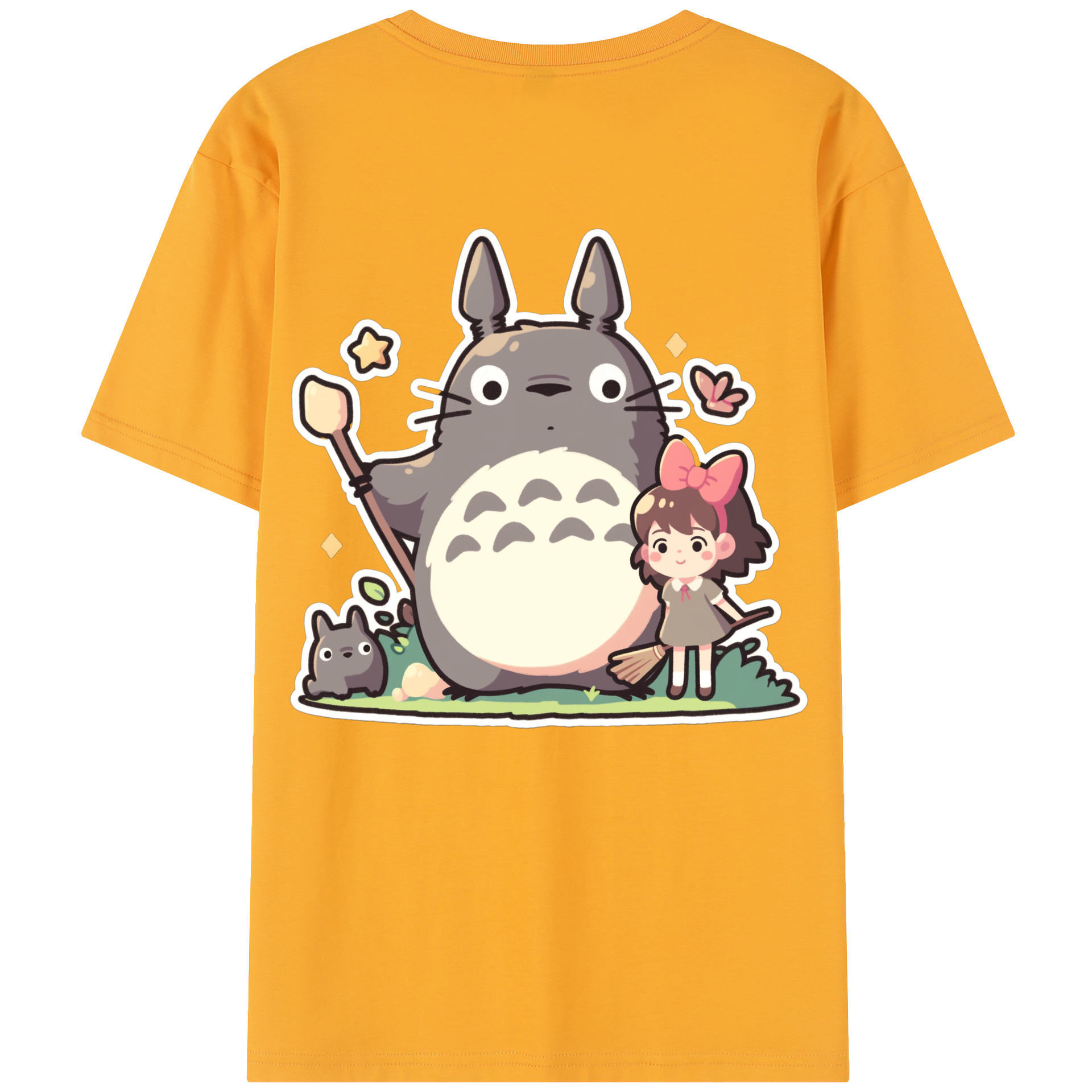 （画像用） となりのトトロ 草壁メイ 草壁サツキ My Neighbor Totoro Satsuki Kusakabe Mei Kusakabe レディース半袖Tシャツ(バックプリント)