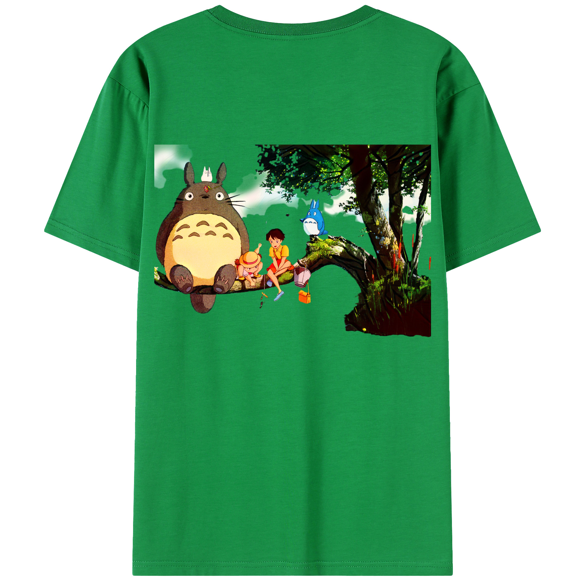 （画像用） となりのトトロ 草壁メイ 草壁サツキ My Neighbor Totoro Satsuki Kusakabe Mei Kusakabe レディース半袖Tシャツ(バックプリント)