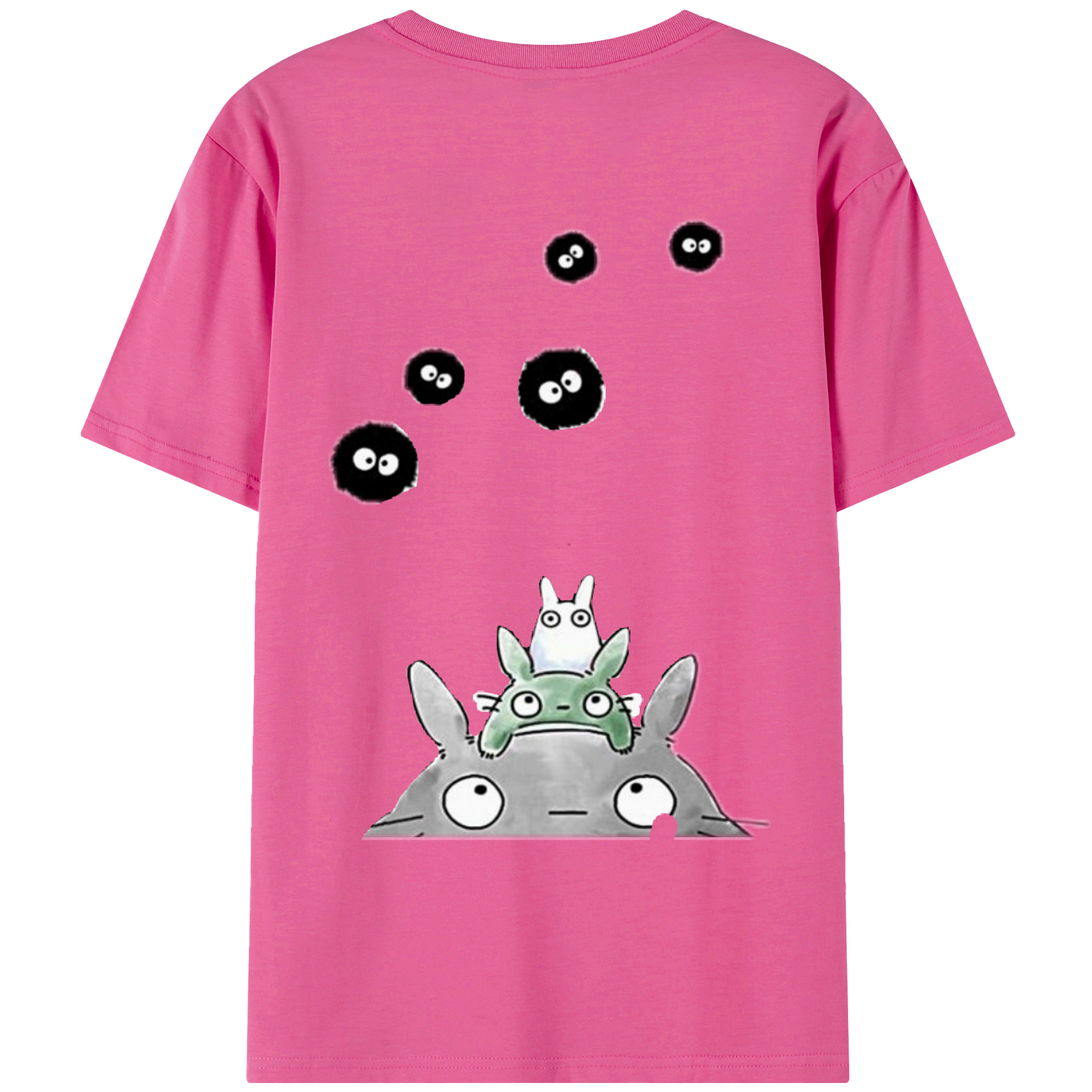 （画像用） となりのトトロ 草壁メイ 草壁サツキ My Neighbor Totoro Satsuki Kusakabe Mei Kusakabe レディース半袖Tシャツ(バックプリント)