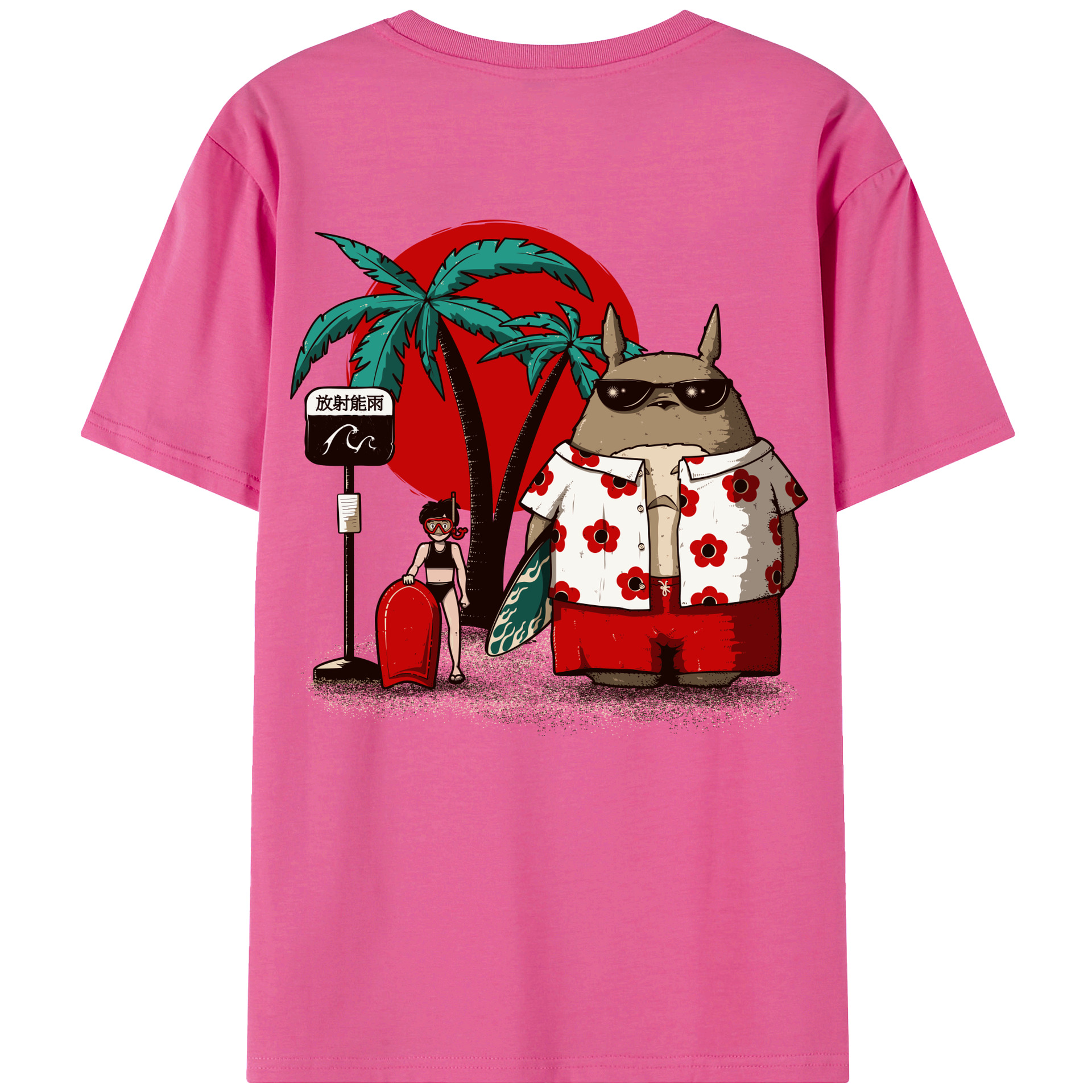 （画像用） となりのトトロ 草壁メイ 草壁サツキ My Neighbor Totoro Satsuki Kusakabe Mei Kusakabe レディース半袖Tシャツ(バックプリント)