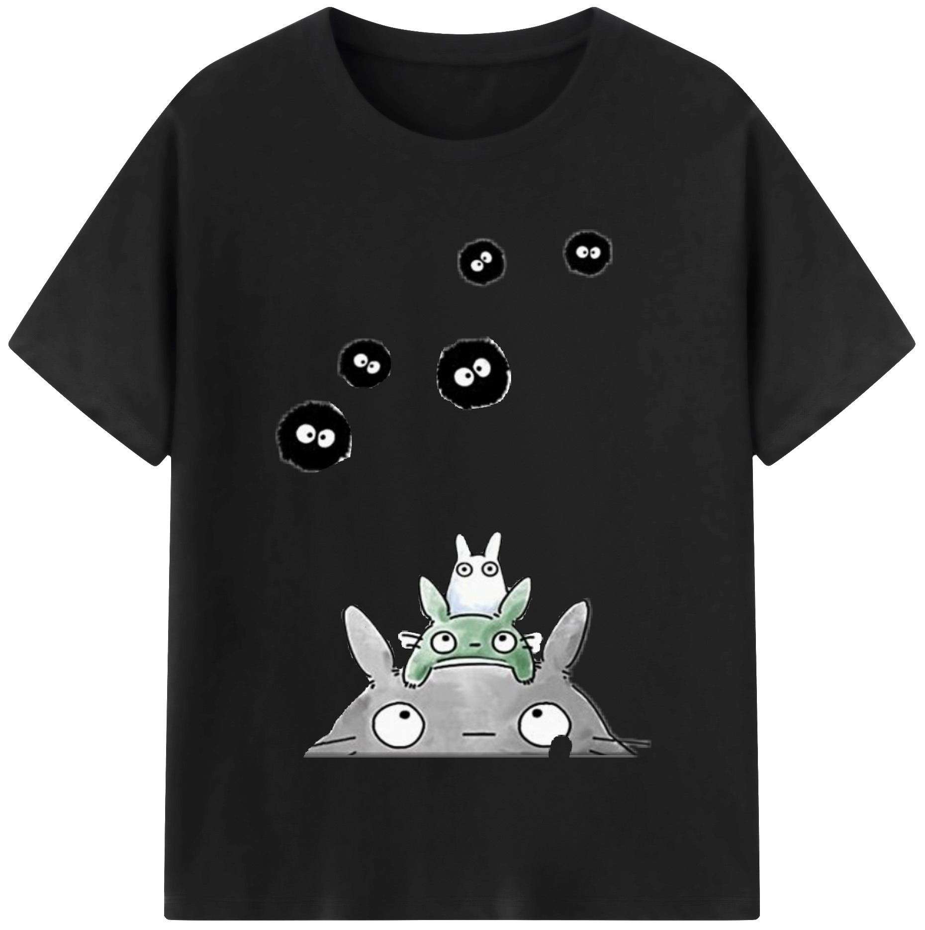 （画像用） となりのトトロ 草壁メイ 草壁サツキ My Neighbor Totoro Satsuki Kusakabe Mei Kusakabe レディースカジュアルプリントTシャツ（綿100％）