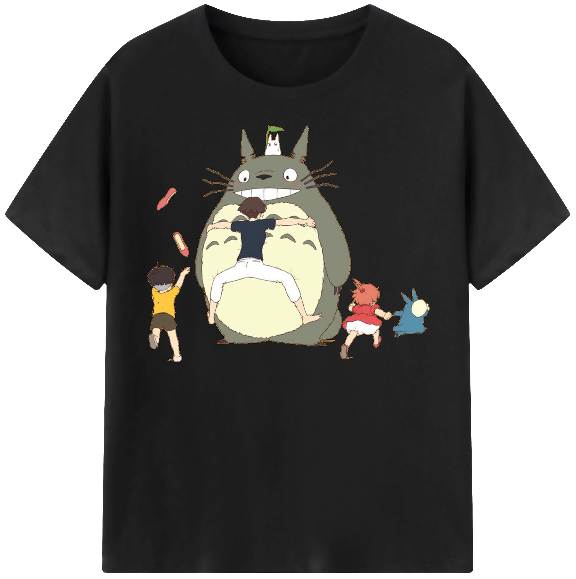 （画像用） となりのトトロ 草壁メイ 草壁サツキ My Neighbor Totoro Satsuki Kusakabe Mei Kusakabe レディースカジュアルプリントTシャツ（綿100％）