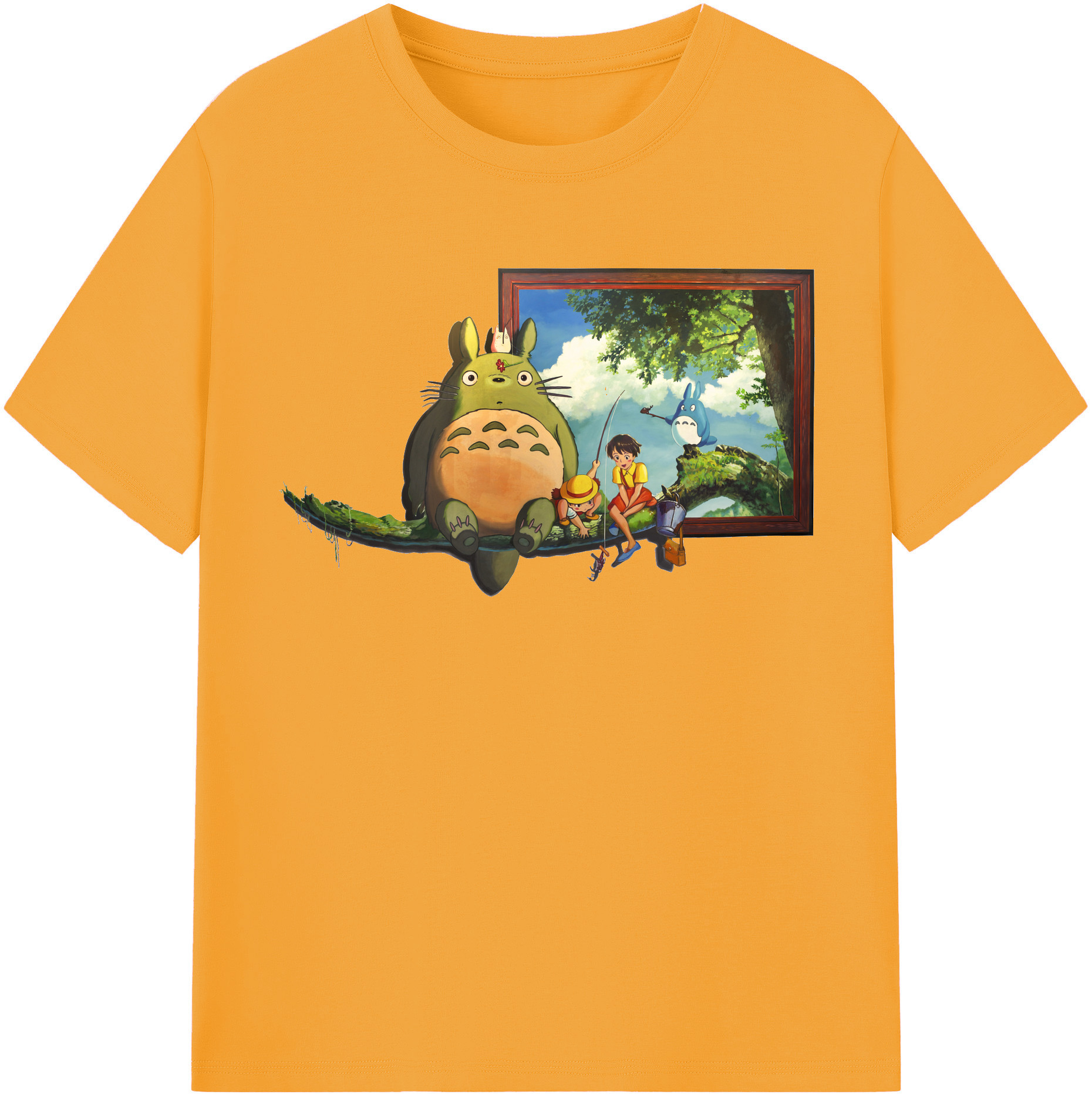 （画像用） となりのトトロ 草壁メイ 草壁サツキ My Neighbor Totoro Satsuki Kusakabe Mei Kusakabe レディースカジュアルプリントTシャツ（綿100％）