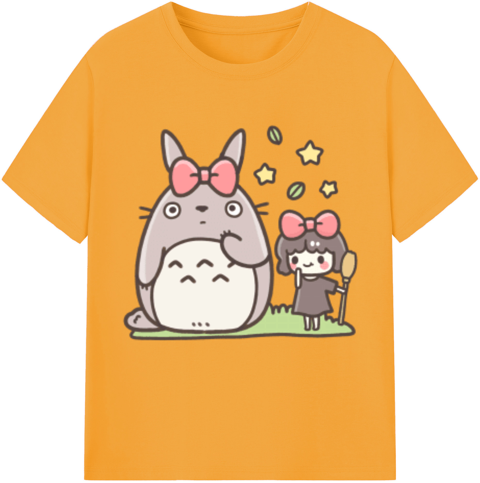 （画像用） となりのトトロ 草壁メイ 草壁サツキ My Neighbor Totoro Satsuki Kusakabe Mei Kusakabe レディースカジュアルプリントTシャツ（綿100％）
