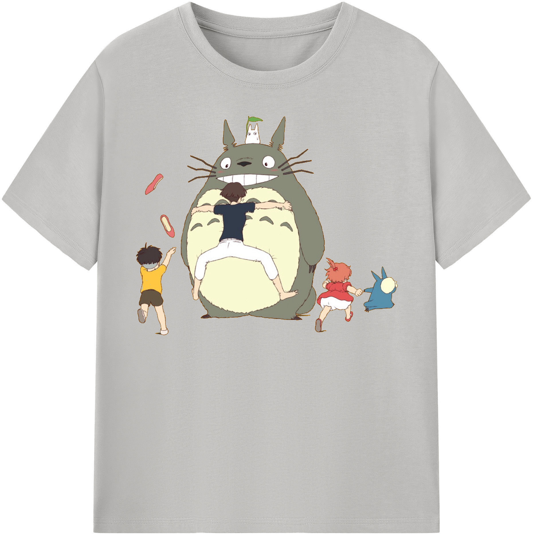 （画像用） となりのトトロ 草壁メイ 草壁サツキ My Neighbor Totoro Satsuki Kusakabe Mei Kusakabe レディースカジュアルプリントTシャツ（綿100％）