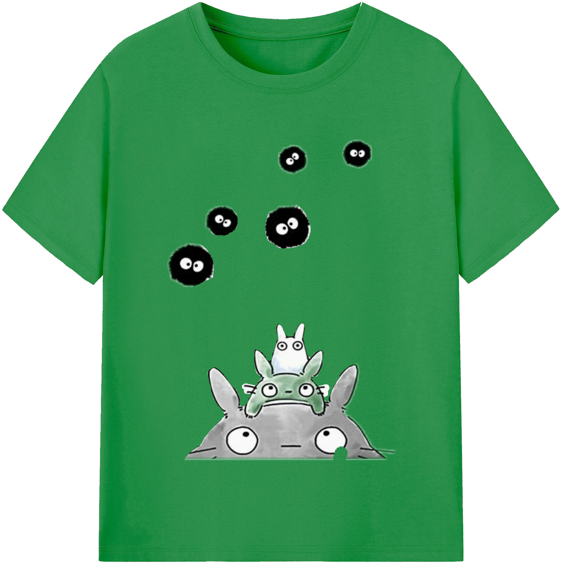 （画像用） となりのトトロ 草壁メイ 草壁サツキ My Neighbor Totoro Satsuki Kusakabe Mei Kusakabe レディースカジュアルプリントTシャツ（綿100％）