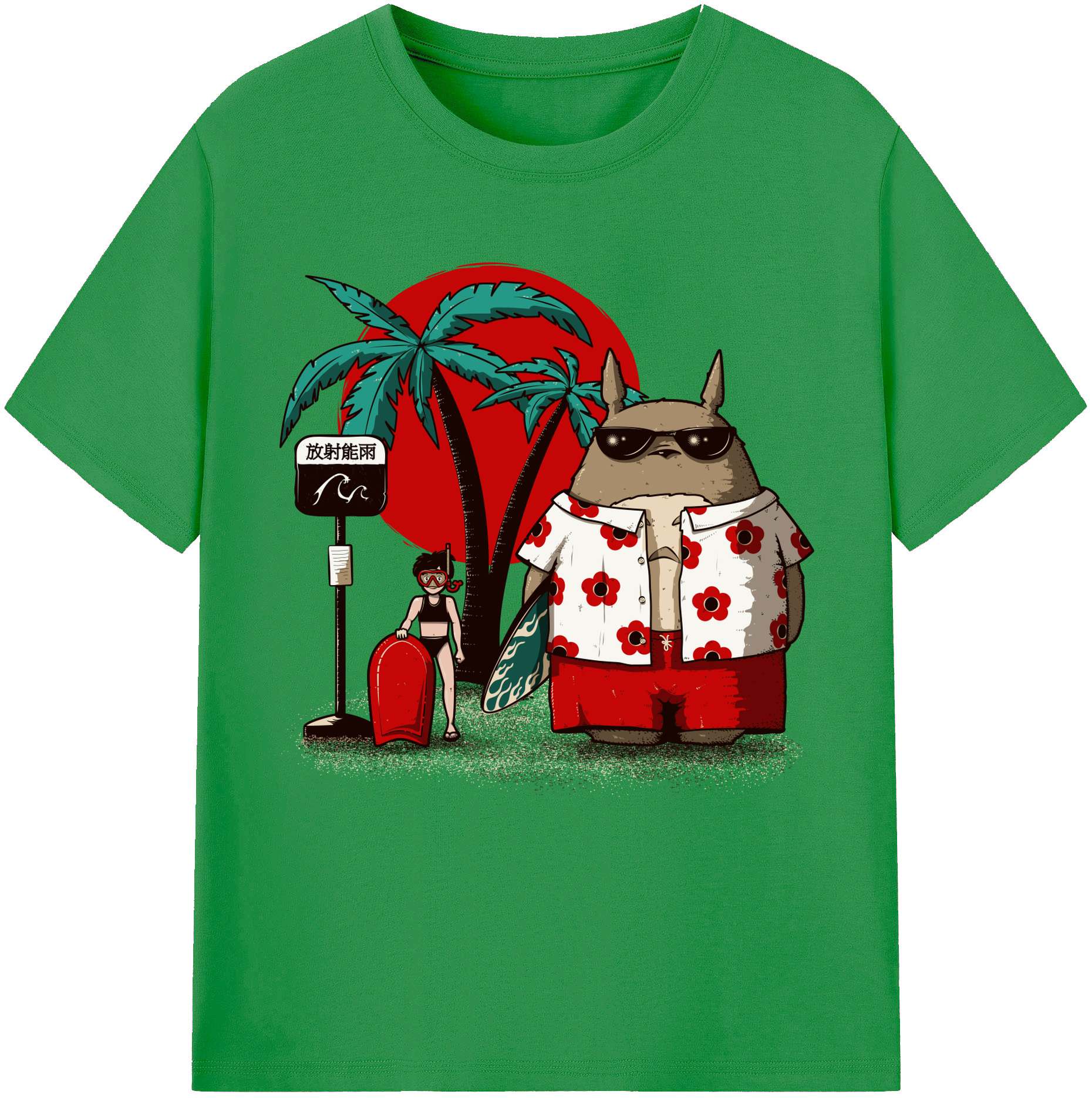 （画像用） となりのトトロ 草壁メイ 草壁サツキ My Neighbor Totoro Satsuki Kusakabe Mei Kusakabe レディースカジュアルプリントTシャツ（綿100％）