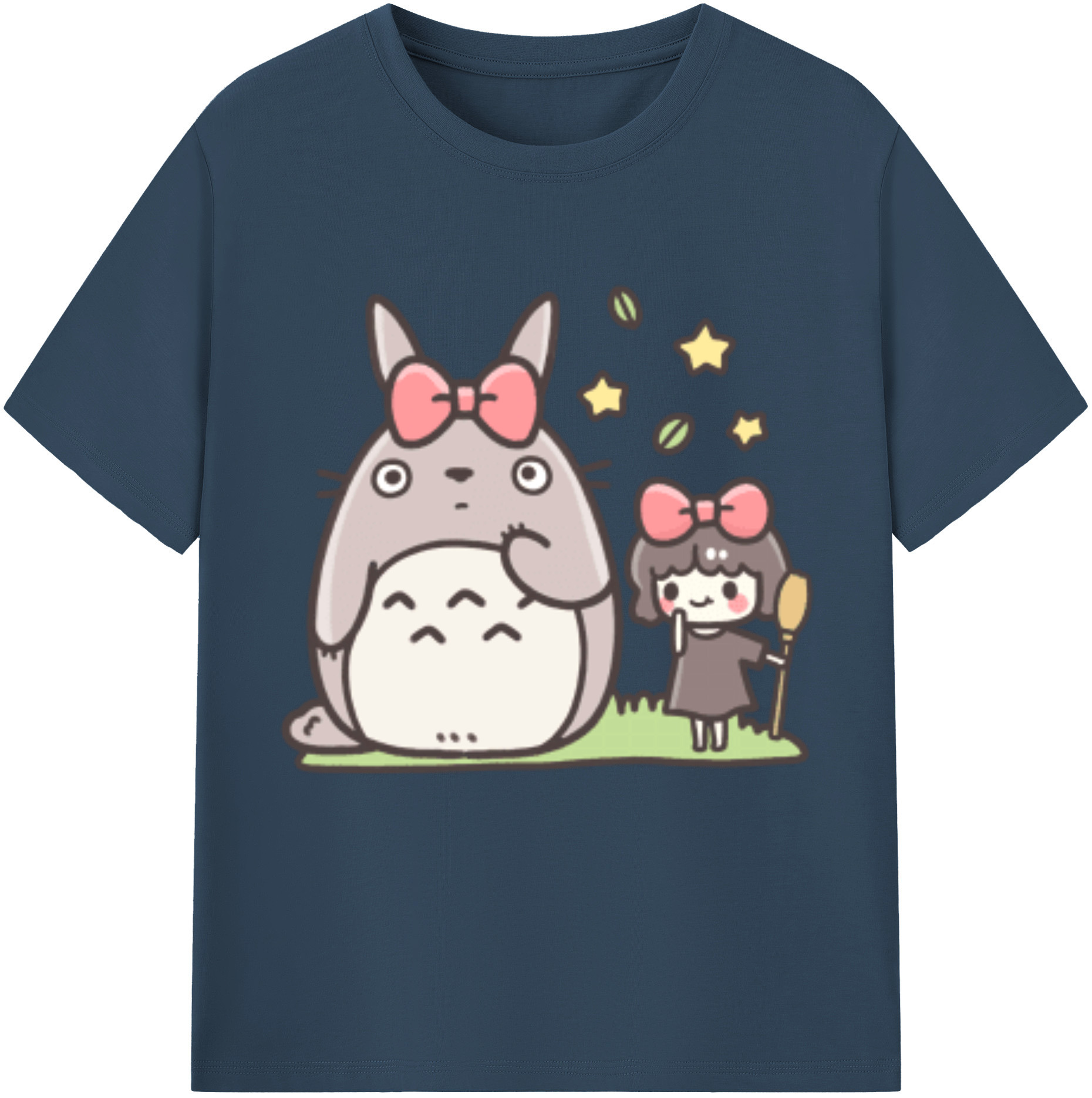 （画像用） となりのトトロ 草壁メイ 草壁サツキ My Neighbor Totoro Satsuki Kusakabe Mei Kusakabe レディースカジュアルプリントTシャツ（綿100％）