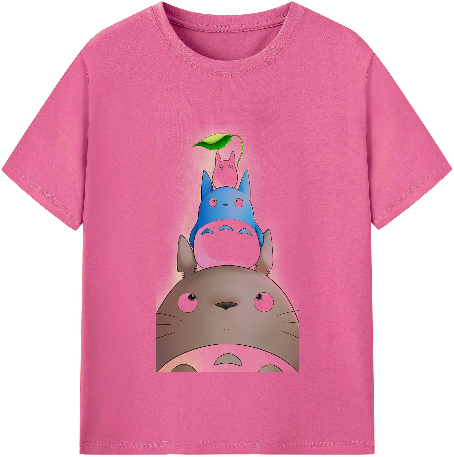 （画像用） となりのトトロ 草壁メイ 草壁サツキ My Neighbor Totoro Satsuki Kusakabe Mei Kusakabe レディースカジュアルプリントTシャツ（綿100％）