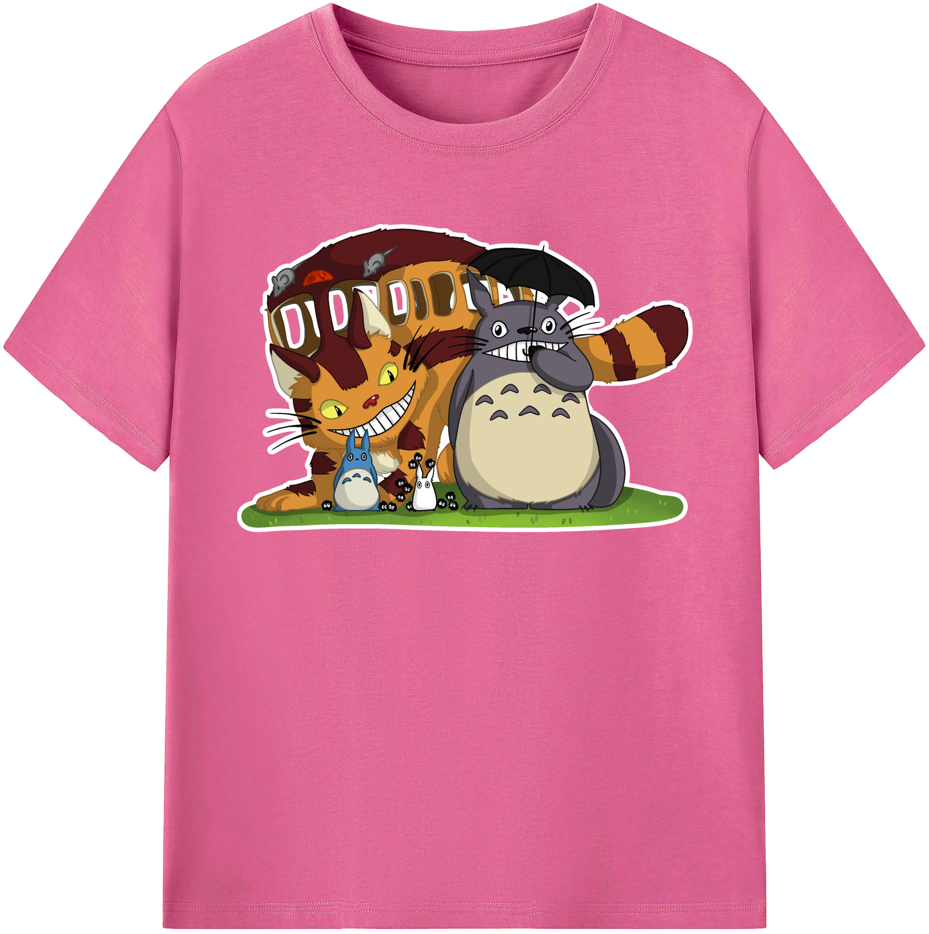 （画像用） となりのトトロ 草壁メイ 草壁サツキ My Neighbor Totoro Satsuki Kusakabe Mei Kusakabe レディースカジュアルプリントTシャツ（綿100％）