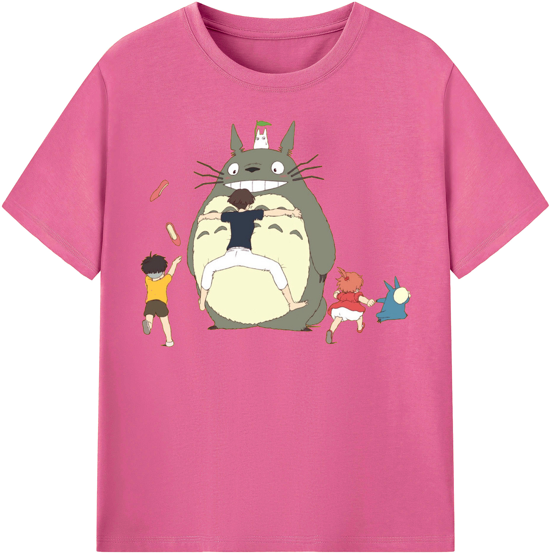 （画像用） となりのトトロ 草壁メイ 草壁サツキ My Neighbor Totoro Satsuki Kusakabe Mei Kusakabe レディースカジュアルプリントTシャツ（綿100％）