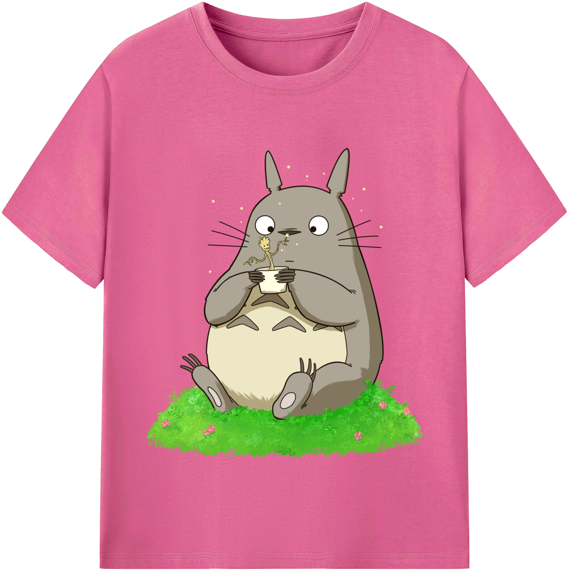 （画像用） となりのトトロ 草壁メイ 草壁サツキ My Neighbor Totoro Satsuki Kusakabe Mei Kusakabe レディースカジュアルプリントTシャツ（綿100％）