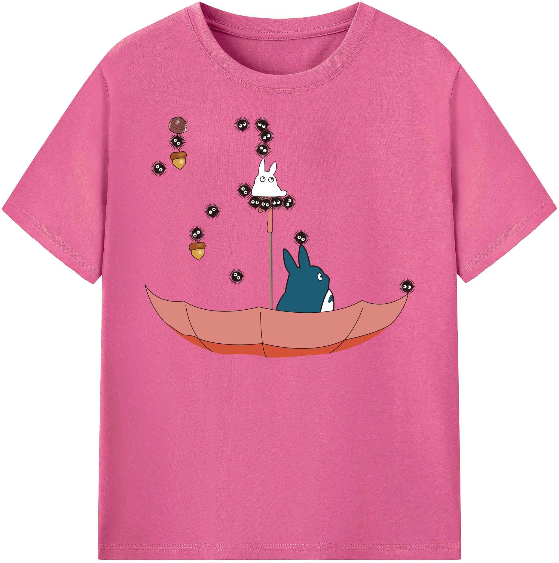 （画像用） となりのトトロ 草壁メイ 草壁サツキ My Neighbor Totoro Satsuki Kusakabe Mei Kusakabe レディースカジュアルプリントTシャツ（綿100％）