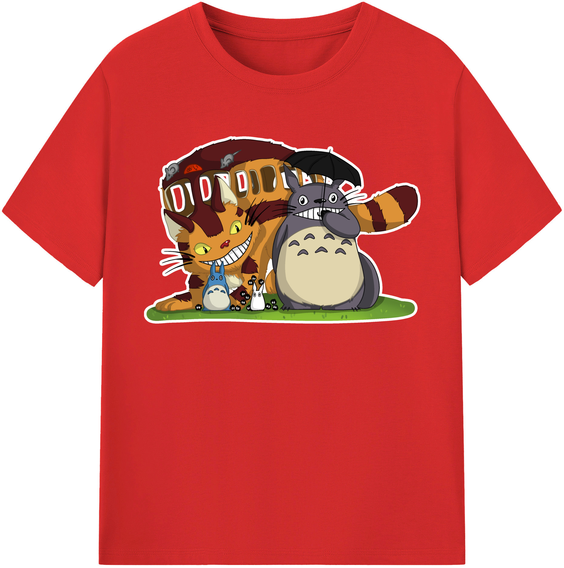 （画像用） となりのトトロ 草壁メイ 草壁サツキ My Neighbor Totoro Satsuki Kusakabe Mei Kusakabe レディースカジュアルプリントTシャツ（綿100％）