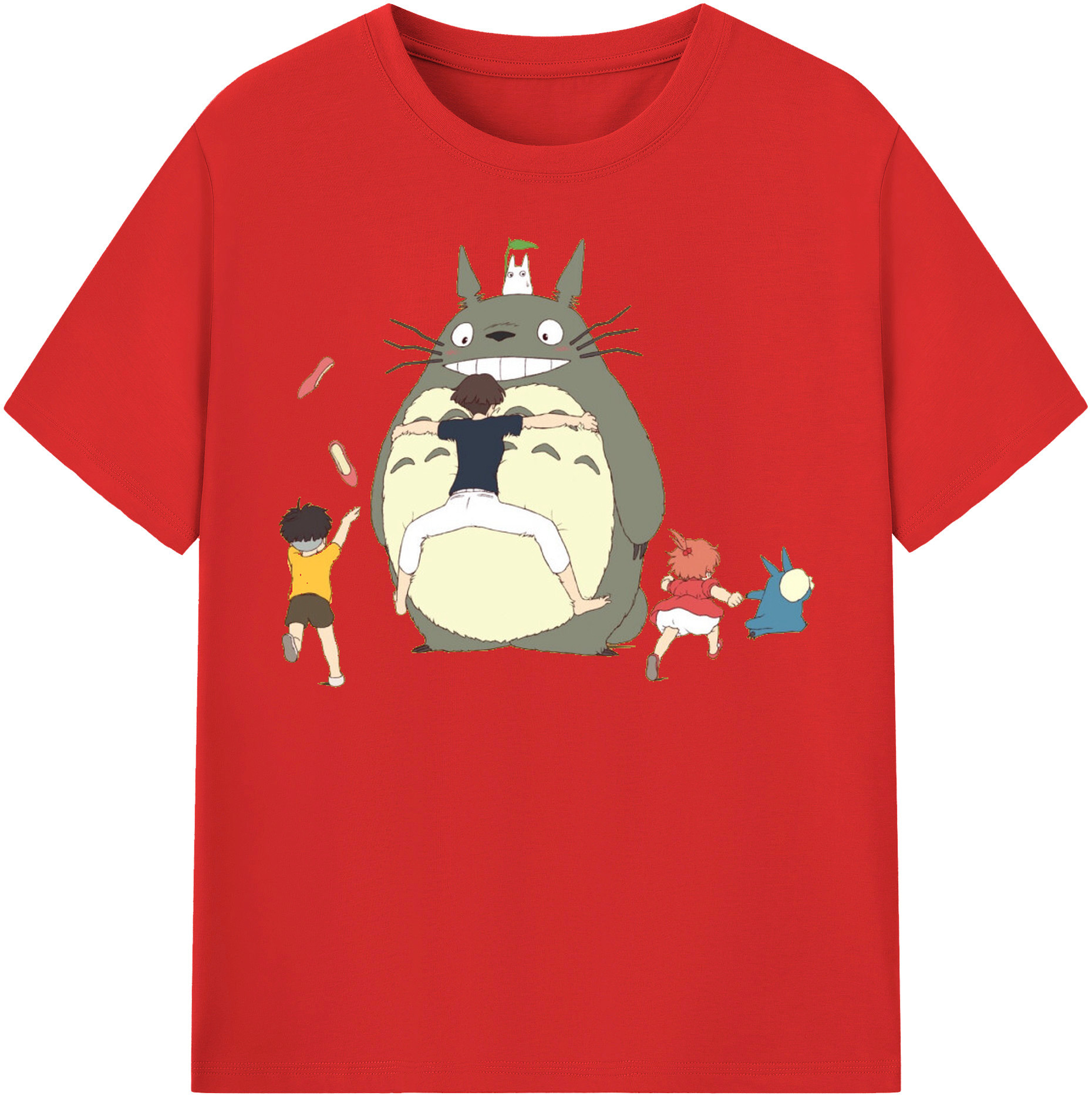 （画像用） となりのトトロ 草壁メイ 草壁サツキ My Neighbor Totoro Satsuki Kusakabe Mei Kusakabe レディースカジュアルプリントTシャツ（綿100％）