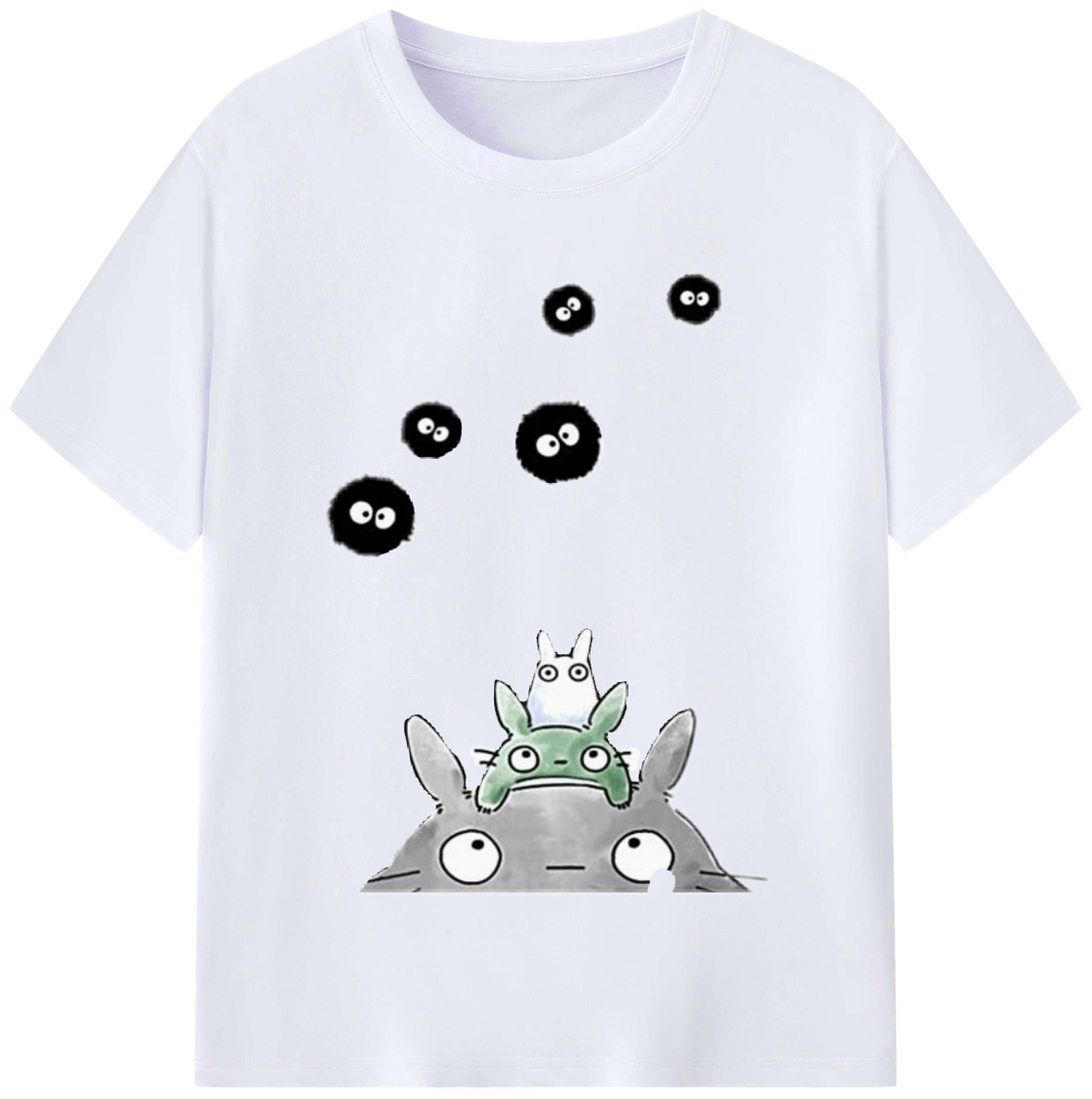 （画像用） となりのトトロ 草壁メイ 草壁サツキ My Neighbor Totoro Satsuki Kusakabe Mei Kusakabe レディースカジュアルプリントTシャツ（綿100％）