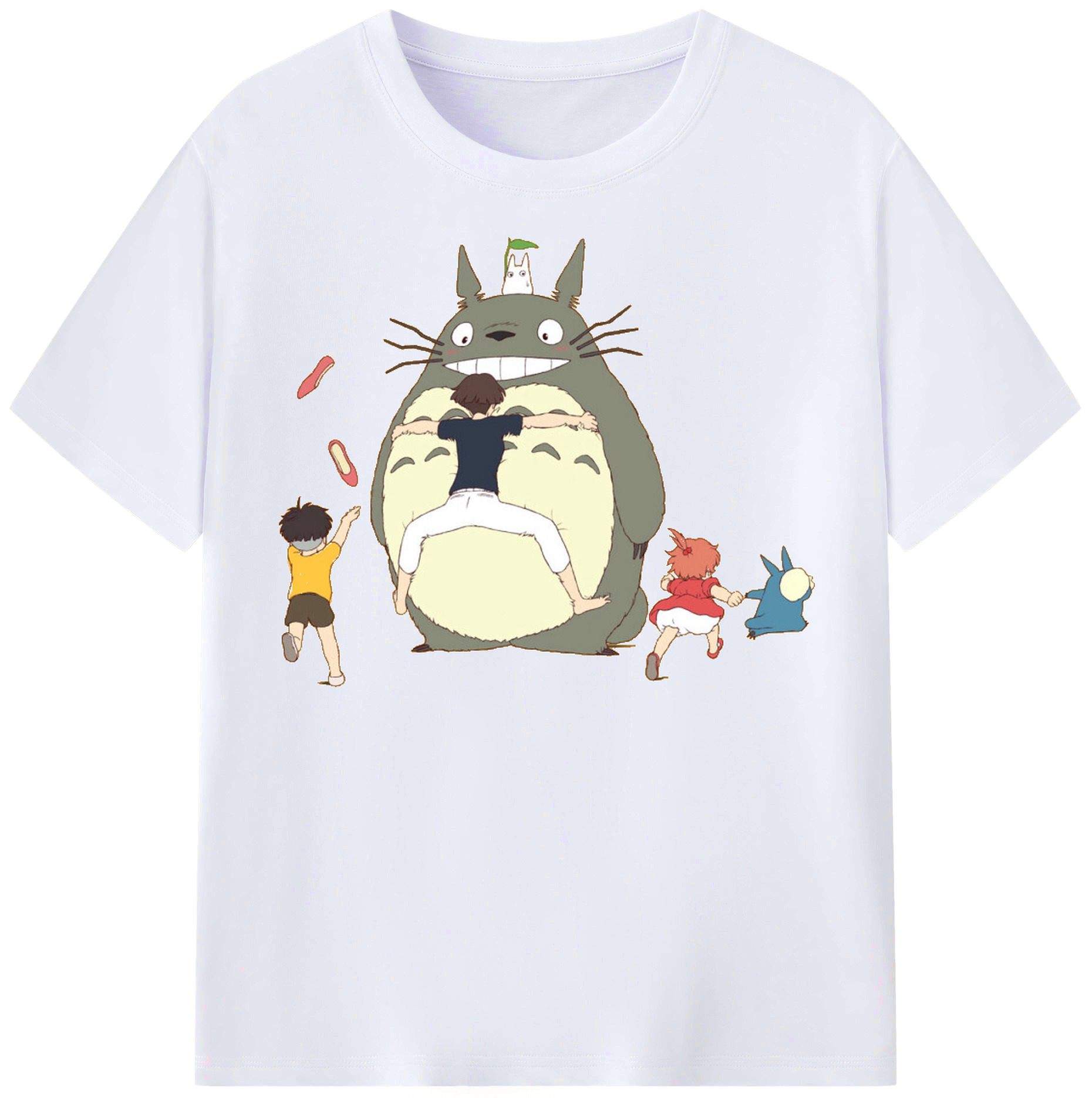 （画像用） となりのトトロ 草壁メイ 草壁サツキ My Neighbor Totoro Satsuki Kusakabe Mei Kusakabe レディースカジュアルプリントTシャツ（綿100％）