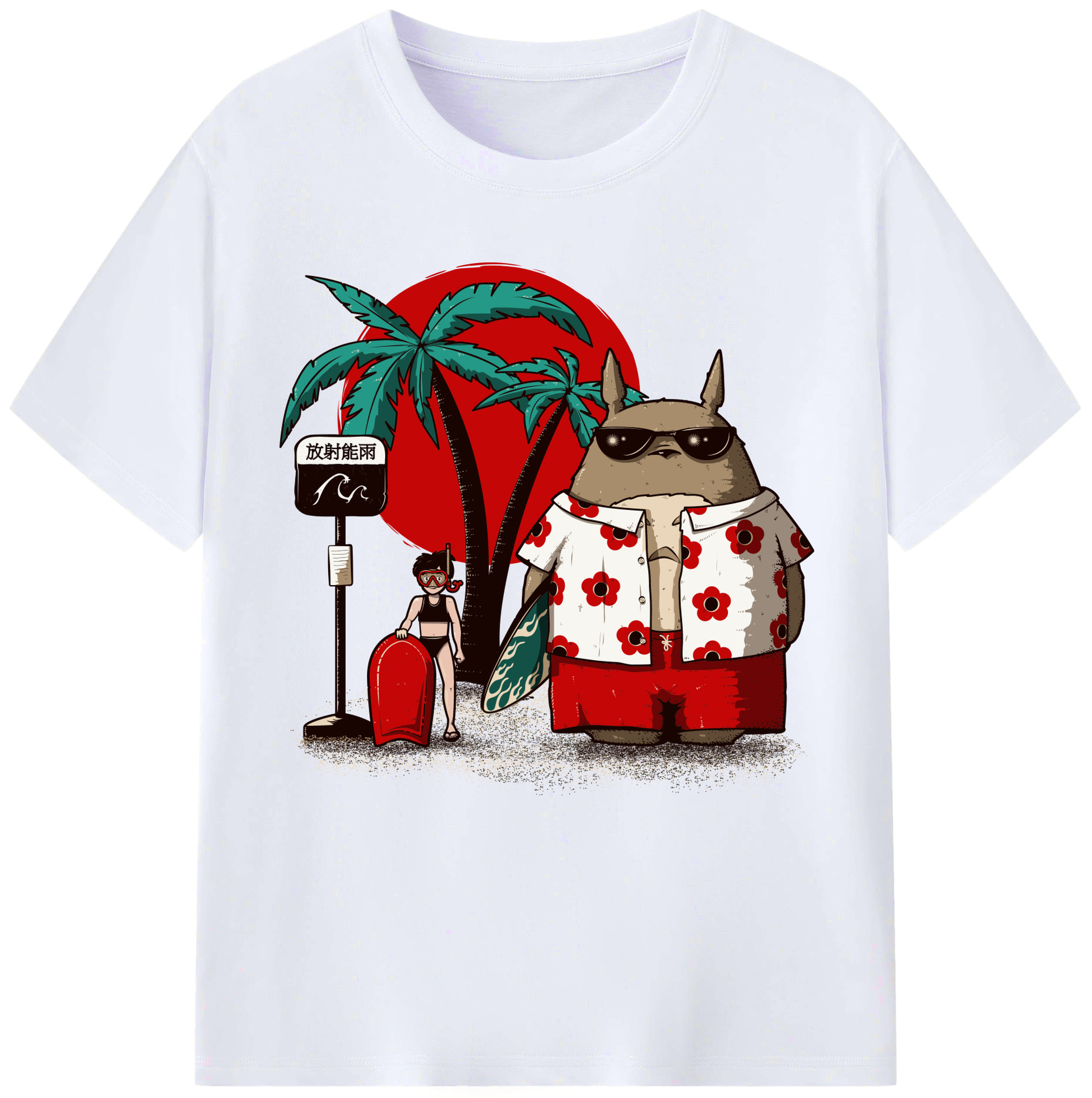 （画像用） となりのトトロ 草壁メイ 草壁サツキ My Neighbor Totoro Satsuki Kusakabe Mei Kusakabe レディースカジュアルプリントTシャツ（綿100％）