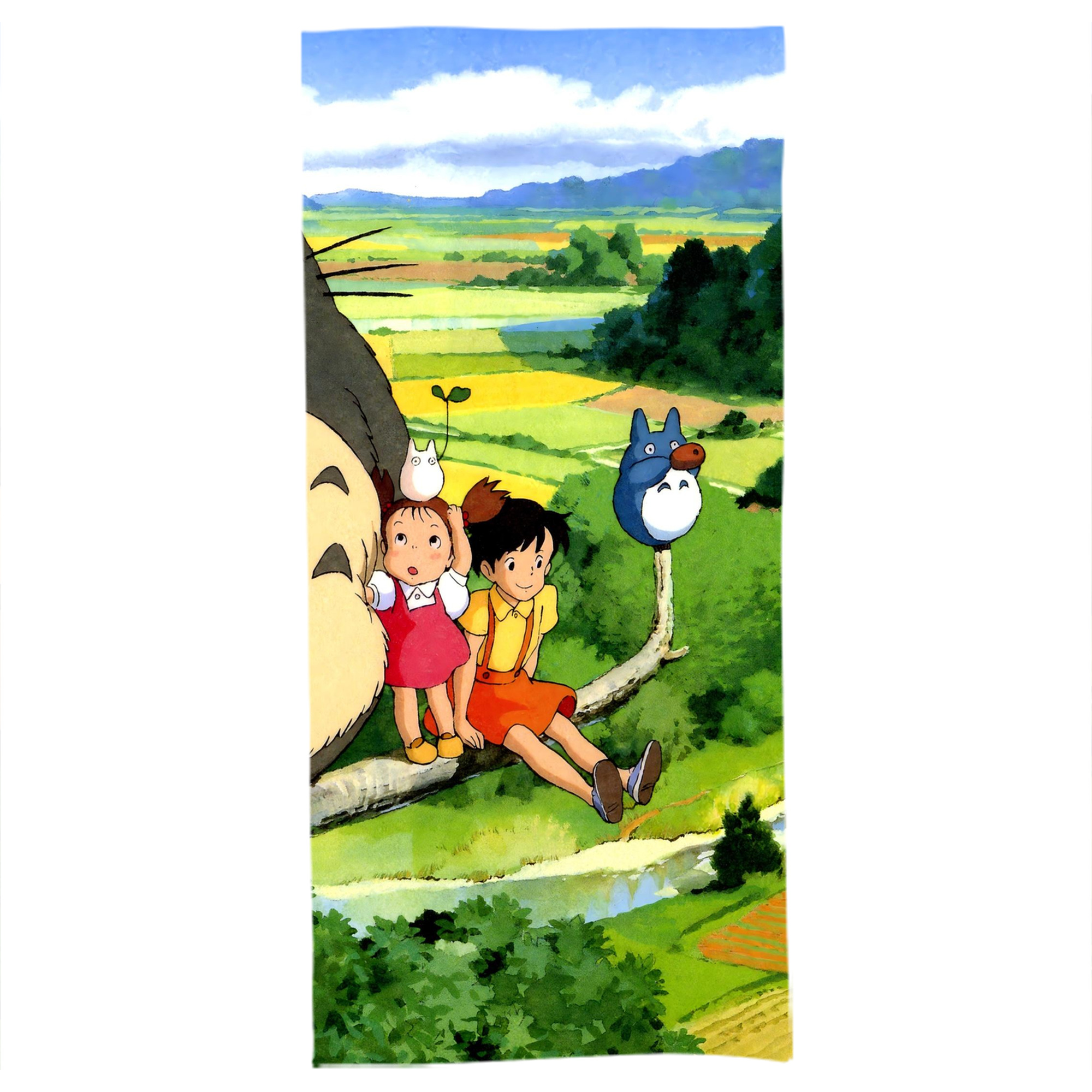 （画像用） となりのトトロ 草壁メイ 草壁サツキ My Neighbor Totoro Satsuki Kusakabe Mei Kusakabe 大判バスタオル 70×140cm 吸水速乾 柔らかい肌触り
