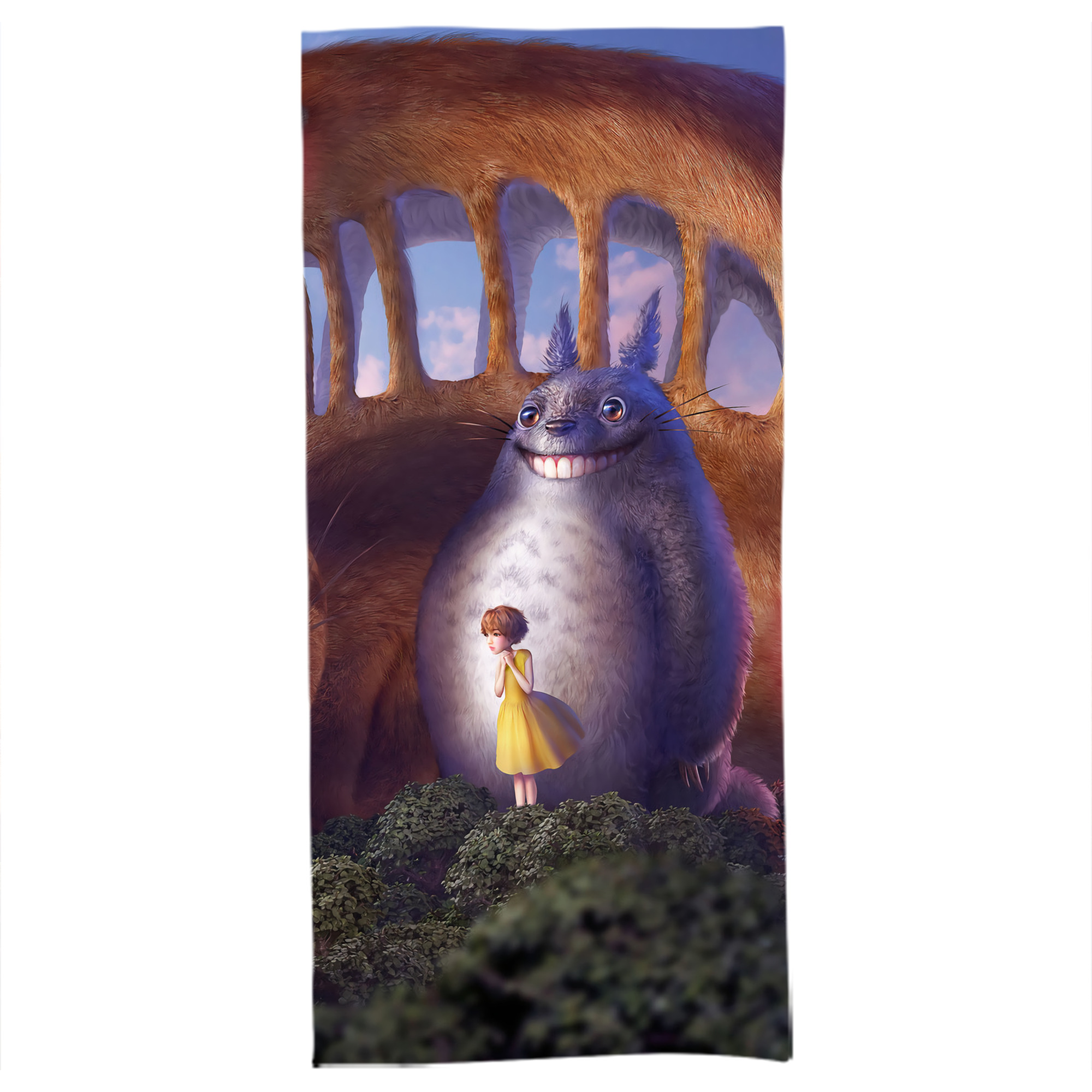 （画像用） となりのトトロ 草壁メイ 草壁サツキ My Neighbor Totoro Satsuki Kusakabe Mei Kusakabe 大判バスタオル 70×140cm 吸水速乾 柔らかい肌触り