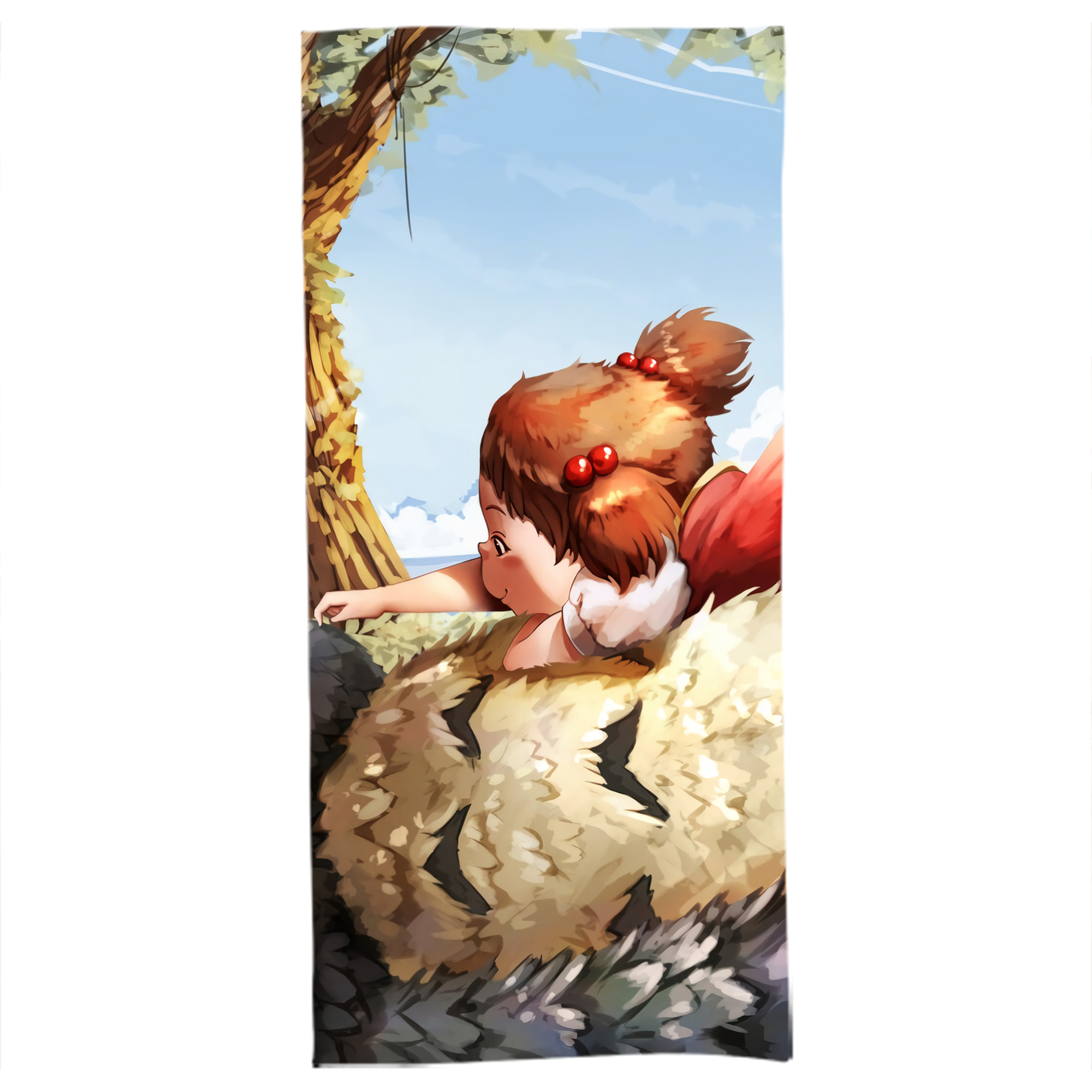 （画像用） となりのトトロ 草壁メイ 草壁サツキ My Neighbor Totoro Satsuki Kusakabe Mei Kusakabe 大判バスタオル 70×140cm 吸水速乾 柔らかい肌触り
