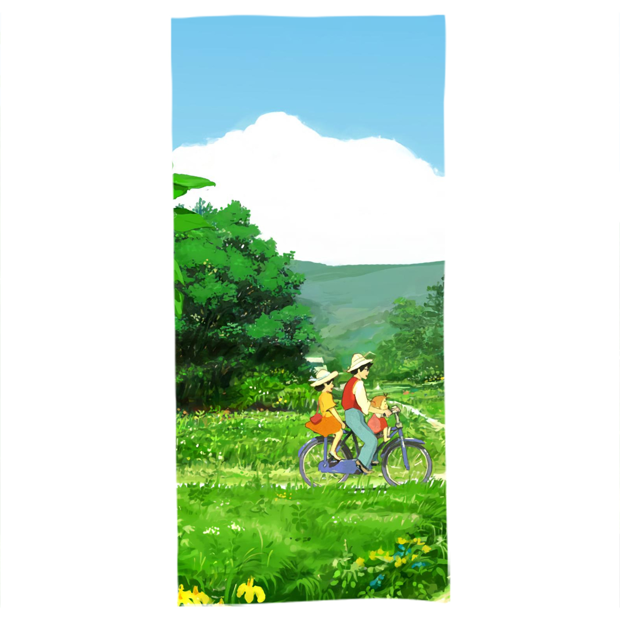 （画像用） となりのトトロ 草壁メイ 草壁サツキ My Neighbor Totoro Satsuki Kusakabe Mei Kusakabe 大判バスタオル 70×140cm 吸水速乾 柔らかい肌触り
