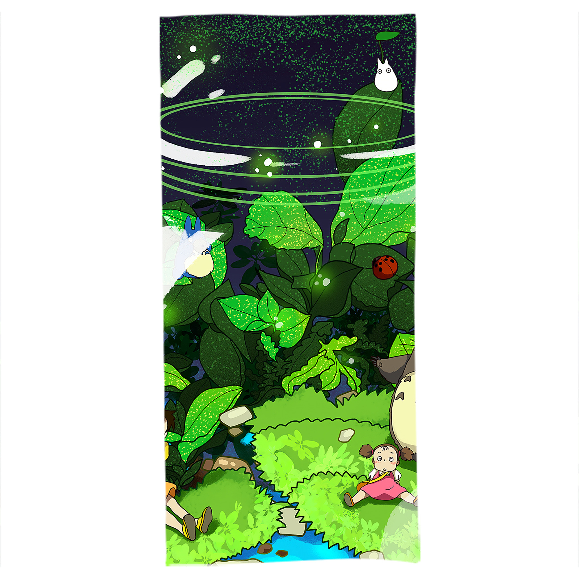 （画像用） となりのトトロ 草壁メイ 草壁サツキ My Neighbor Totoro Satsuki Kusakabe Mei Kusakabe 大判バスタオル 70×140cm 吸水速乾 柔らかい肌触り