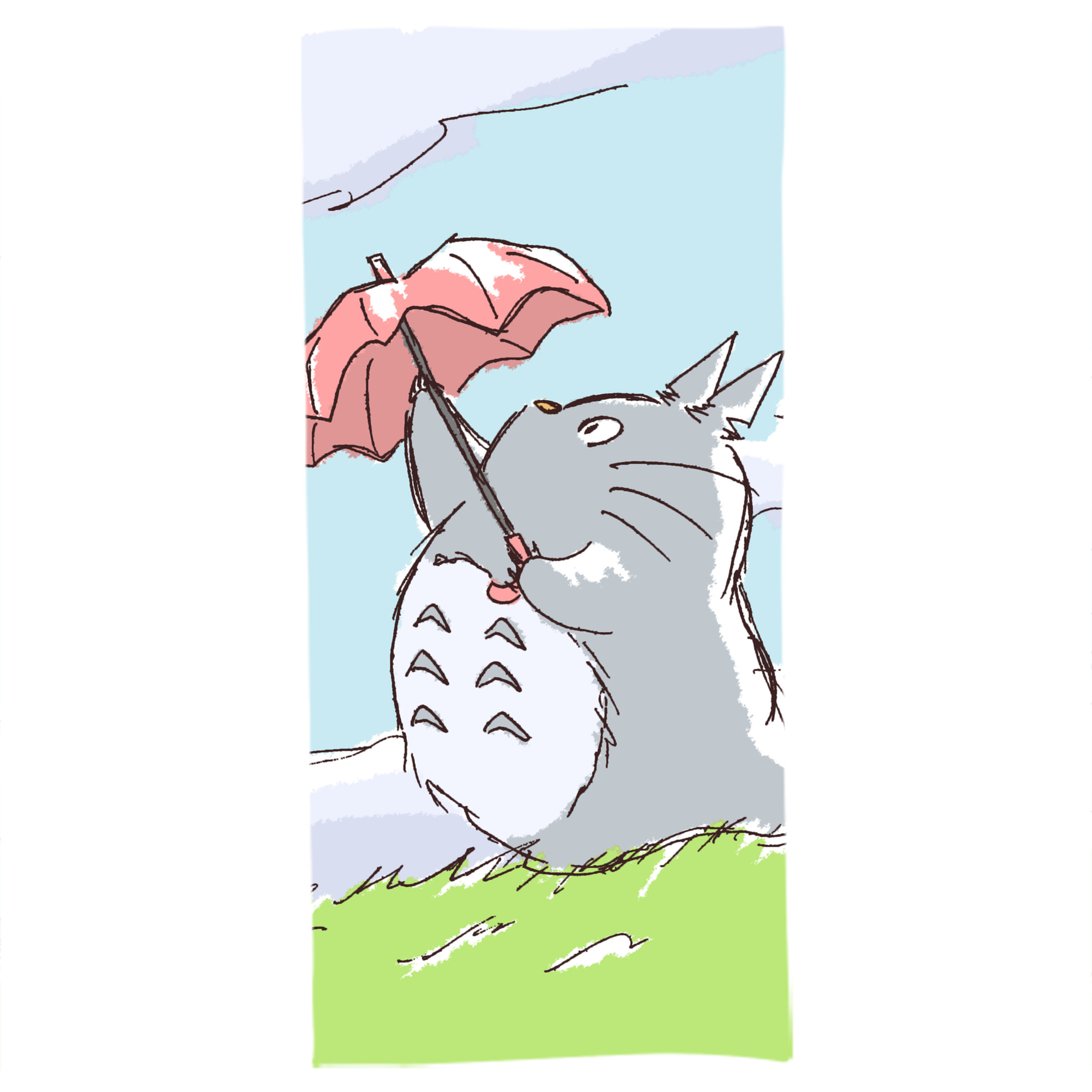 （画像用） となりのトトロ 草壁メイ 草壁サツキ My Neighbor Totoro Satsuki Kusakabe Mei Kusakabe 大判バスタオル 70×140cm 吸水速乾 柔らかい肌触り