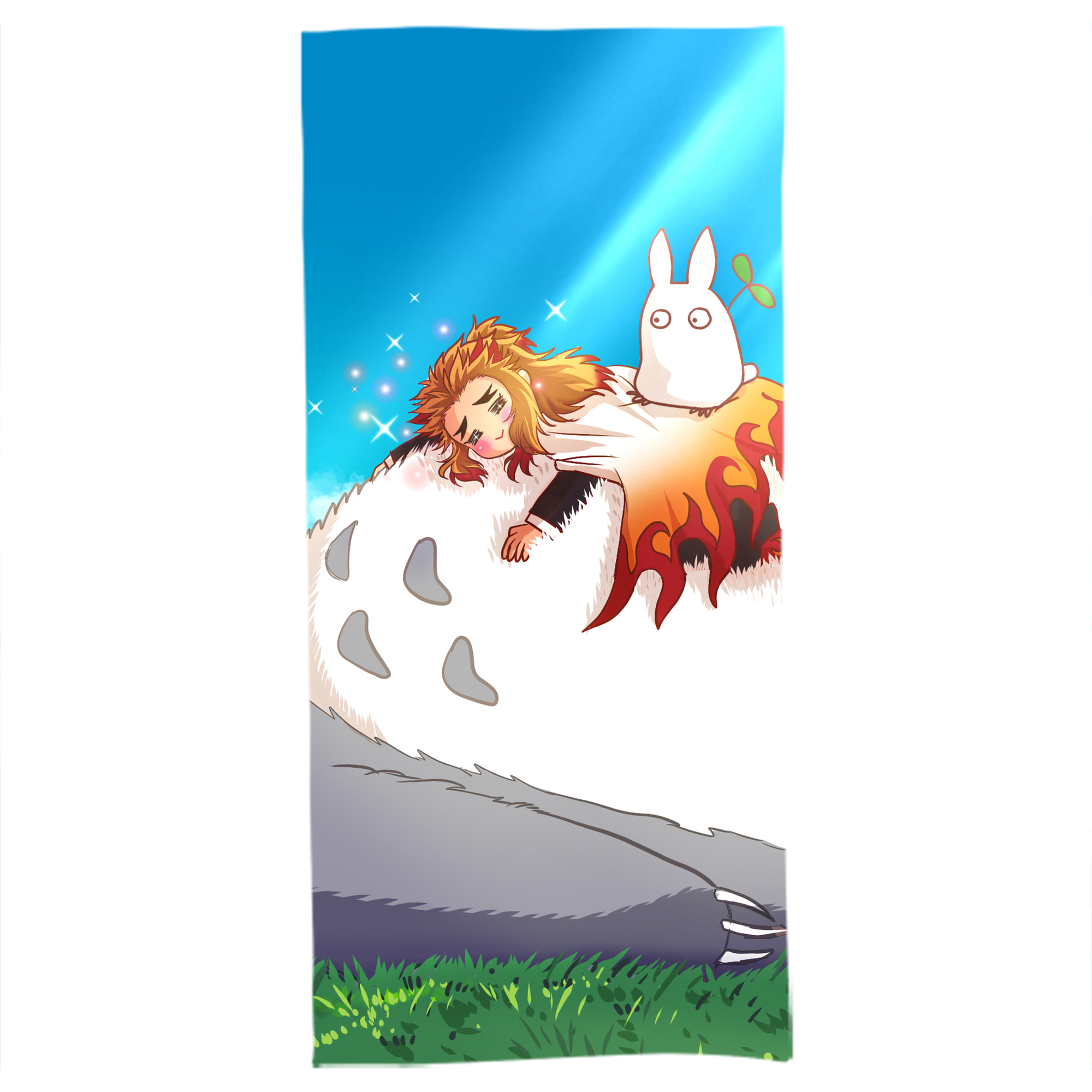 （画像用） となりのトトロ 草壁メイ 草壁サツキ My Neighbor Totoro Satsuki Kusakabe Mei Kusakabe 大判バスタオル 70×140cm 吸水速乾 柔らかい肌触り