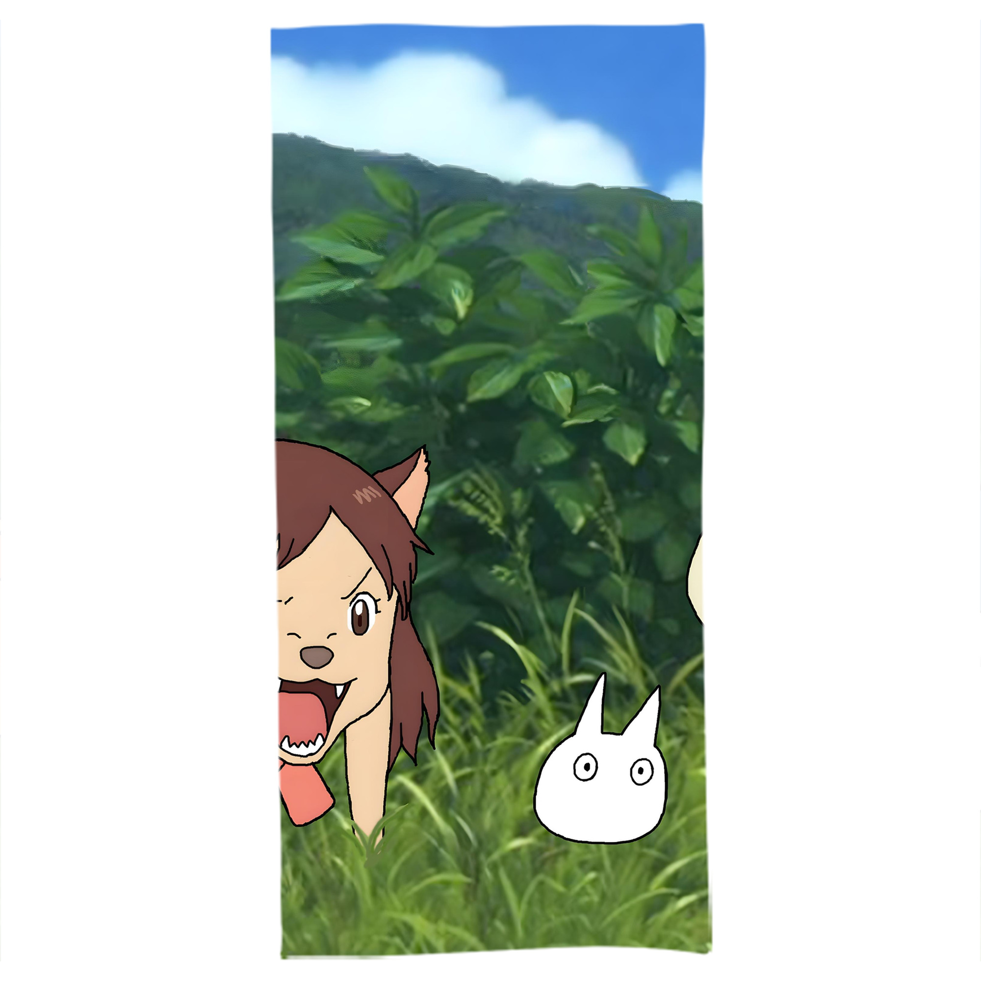 （画像用） となりのトトロ 草壁メイ 草壁サツキ My Neighbor Totoro Satsuki Kusakabe Mei Kusakabe 大判バスタオル 70×140cm 吸水速乾 柔らかい肌触り