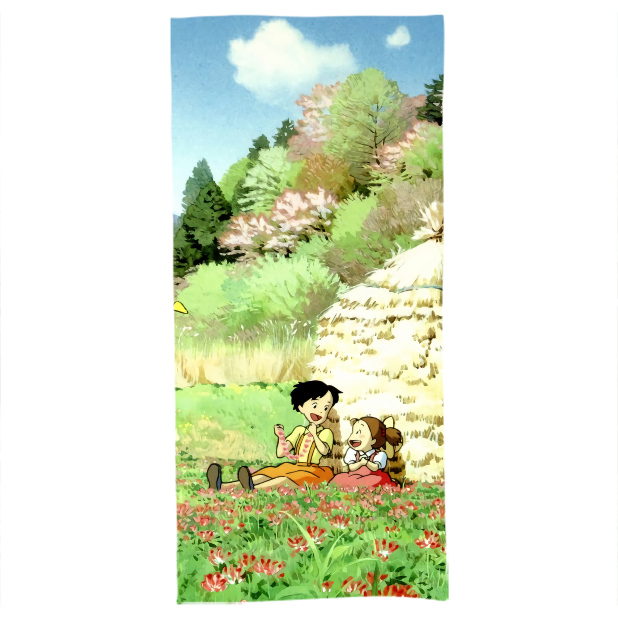 （画像用） となりのトトロ 草壁メイ 草壁サツキ My Neighbor Totoro Satsuki Kusakabe Mei Kusakabe 大判バスタオル 70×140cm 吸水速乾 柔らかい肌触り
