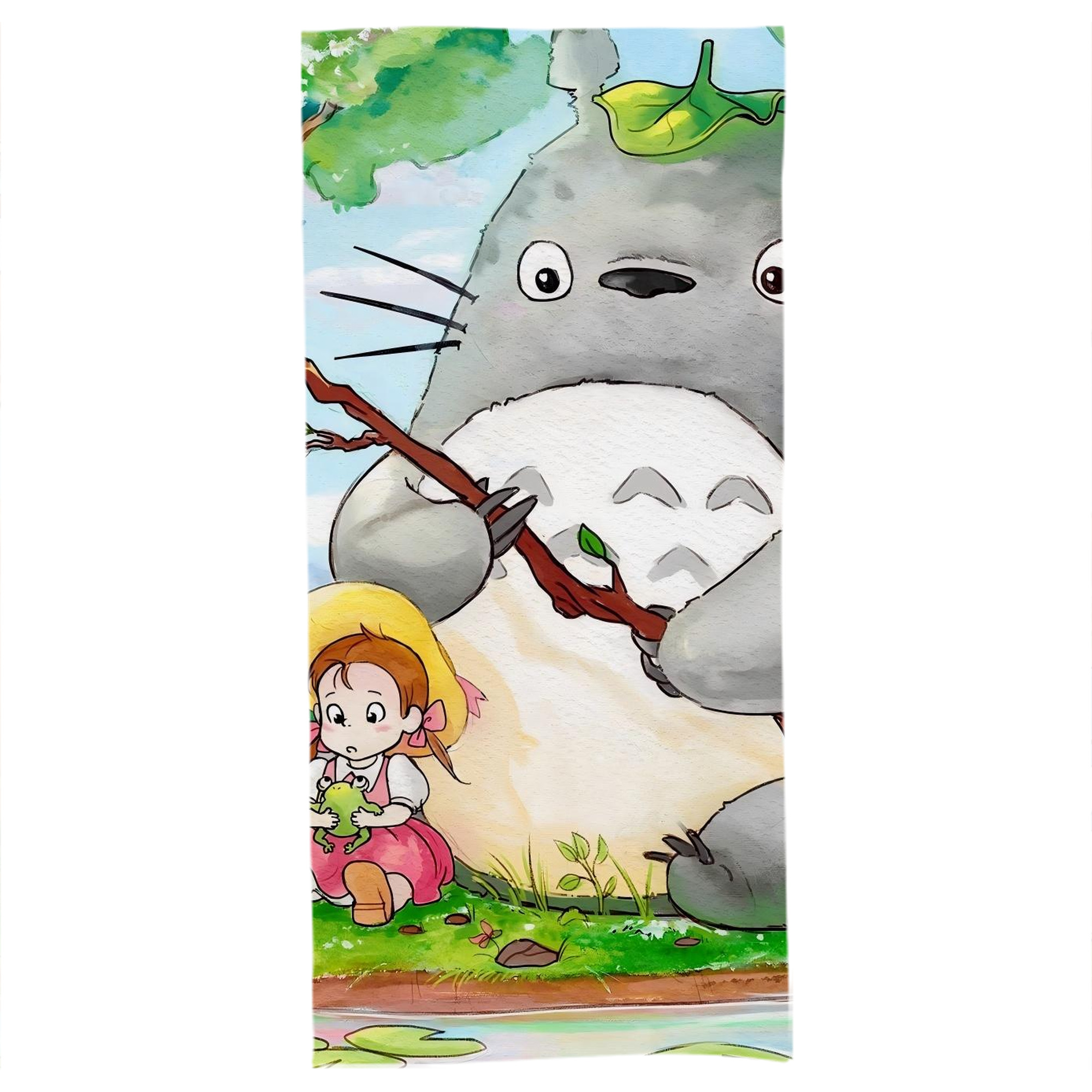 （画像用） となりのトトロ 草壁メイ 草壁サツキ My Neighbor Totoro Satsuki Kusakabe Mei Kusakabe 大判バスタオル 70×140cm 吸水速乾 柔らかい肌触り